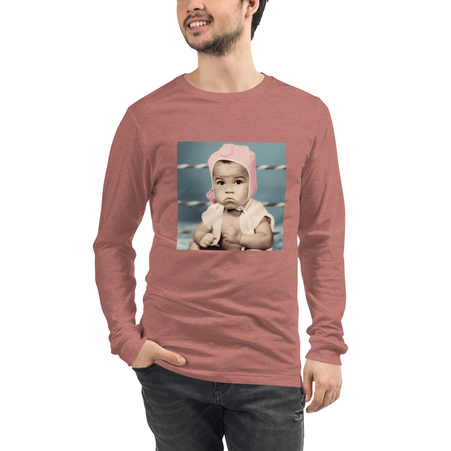 Long Sleeve Unisex / Airlume Cotton / Portrait Cassius 'Muhammad' Marcellus III