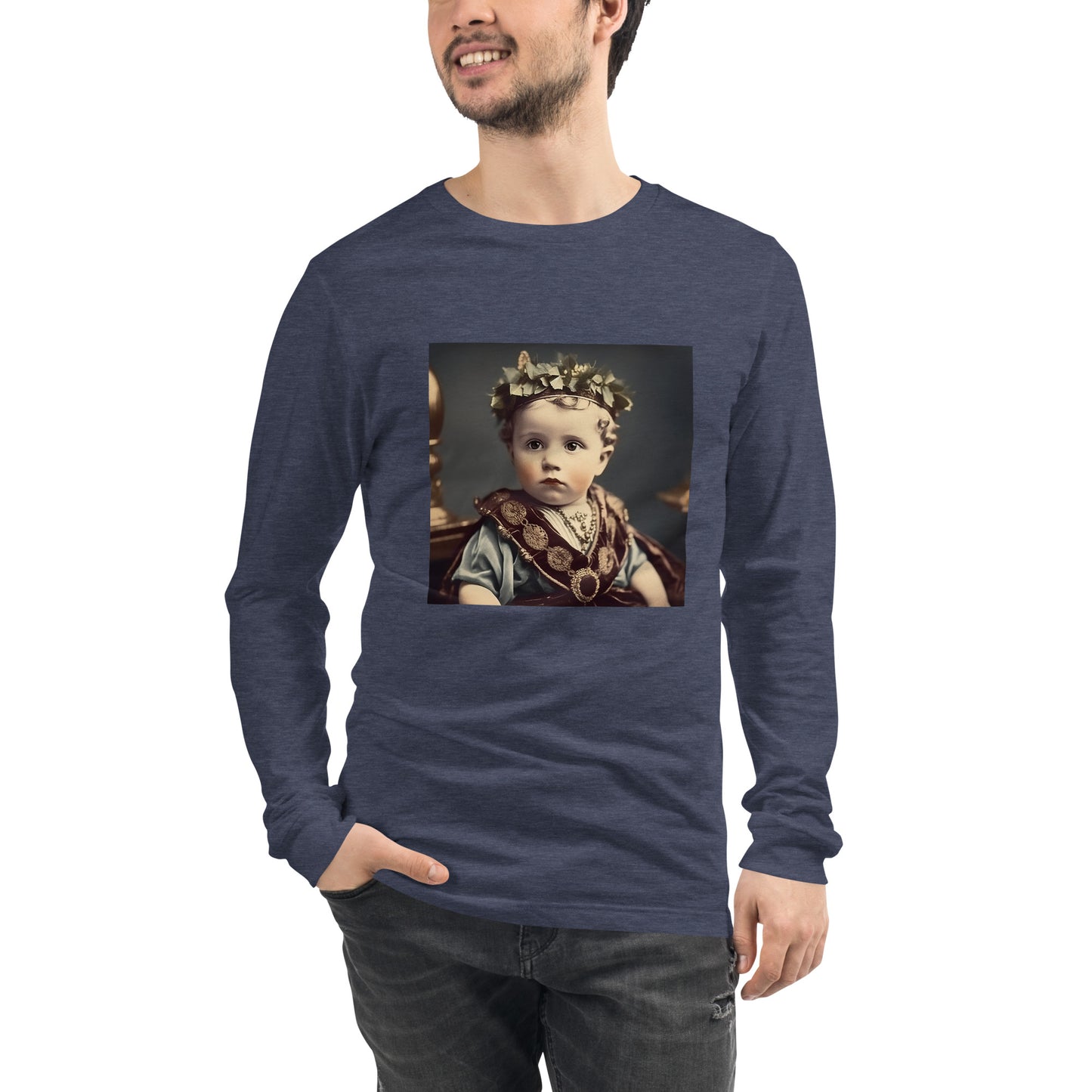 Long Sleeve Unisex / Airlume Cotton / Portrait Gaius Julius I