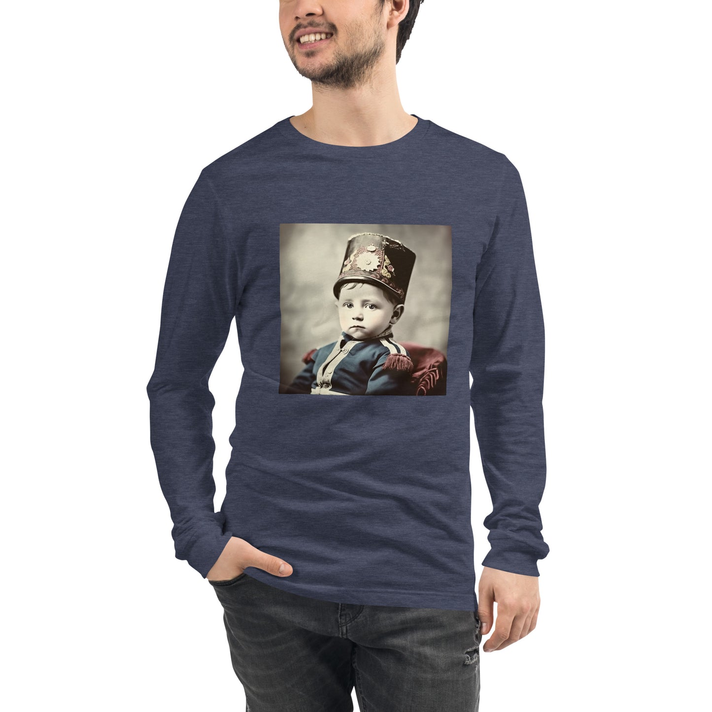 Long Sleeve Unisex / Airlume Cotton / Portrait Napoleon Carlo III