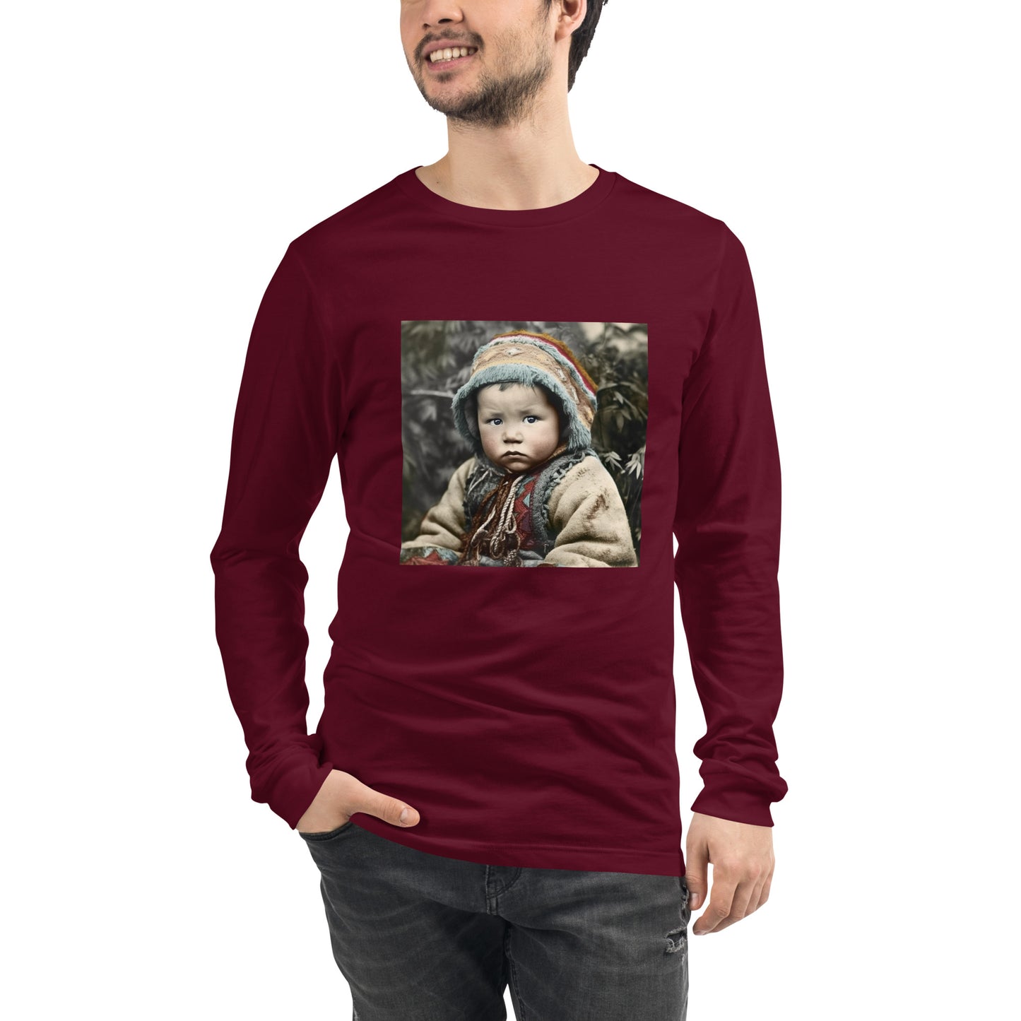 Long Sleeve Unisex / Airlume Cotton / Portrait Koelbjerg Child I