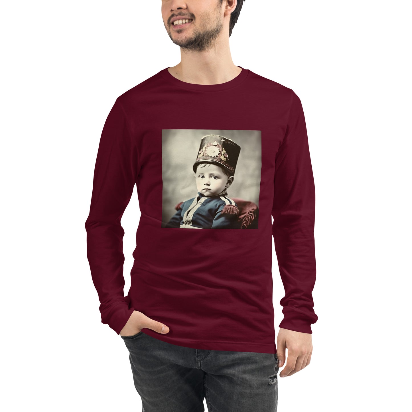 Long Sleeve Unisex / Airlume Cotton / Portrait Napoleon Carlo III