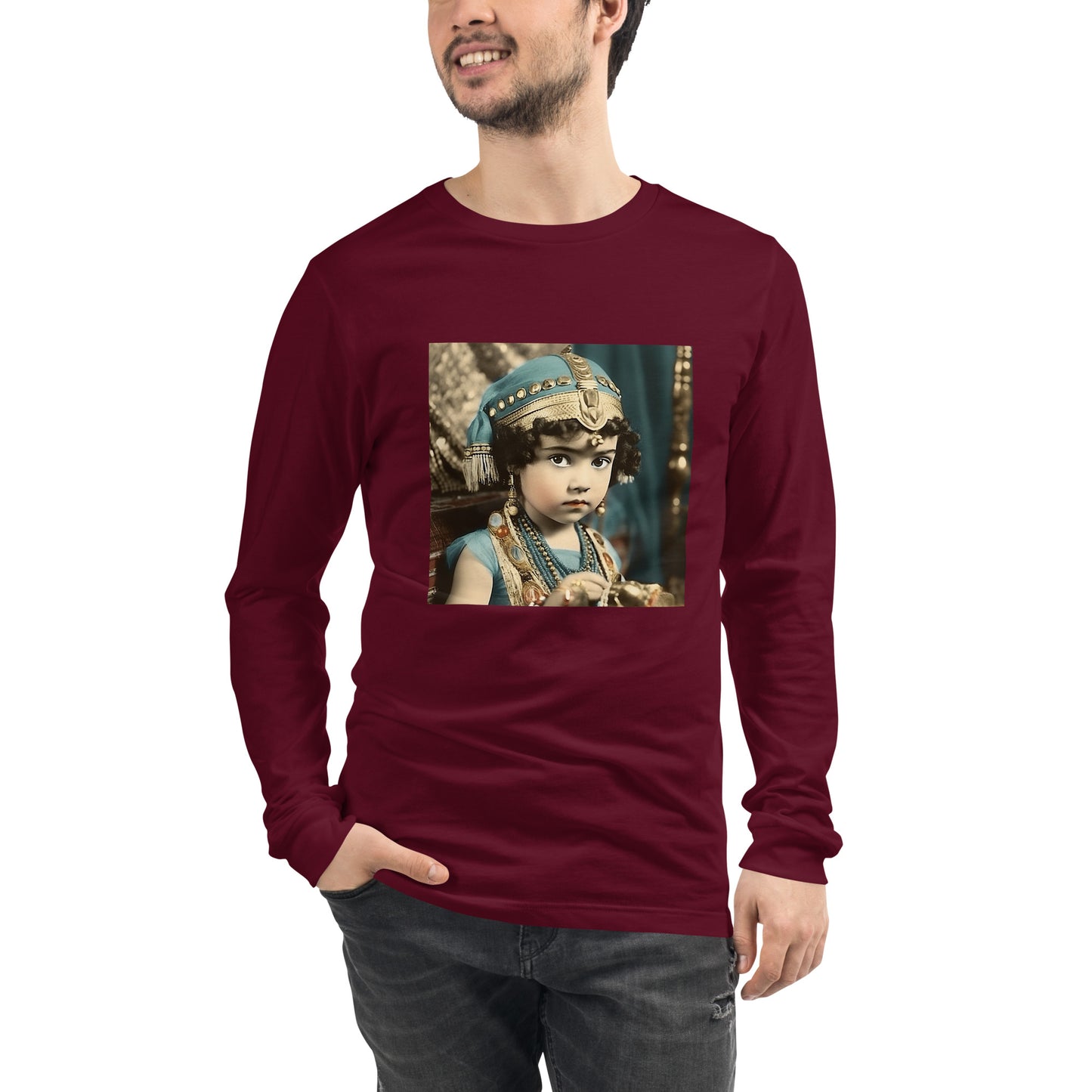 Long Sleeve Unisex / Airlume Cotton / Portrait Cleopatra Philopator II