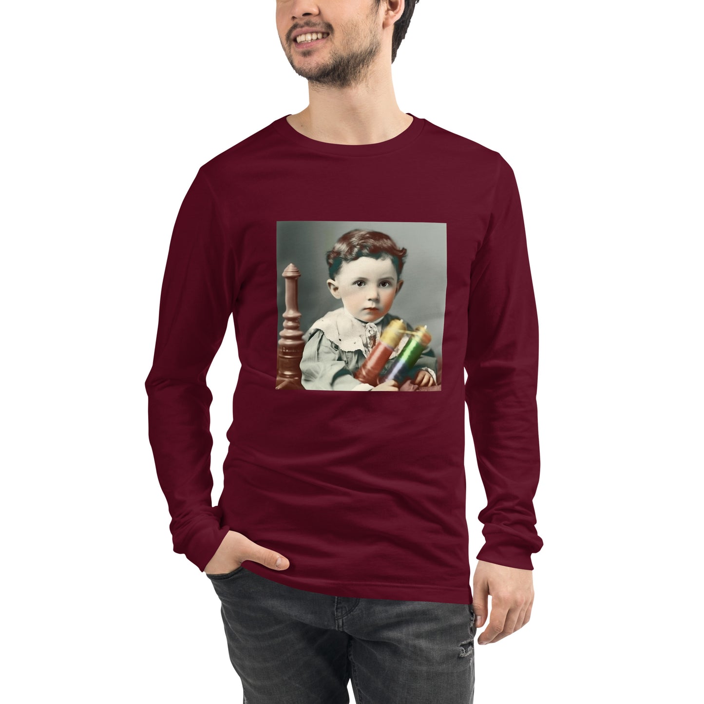 Long Sleeve Unisex / Airlume Cotton / Portrait Nikola Milutin I