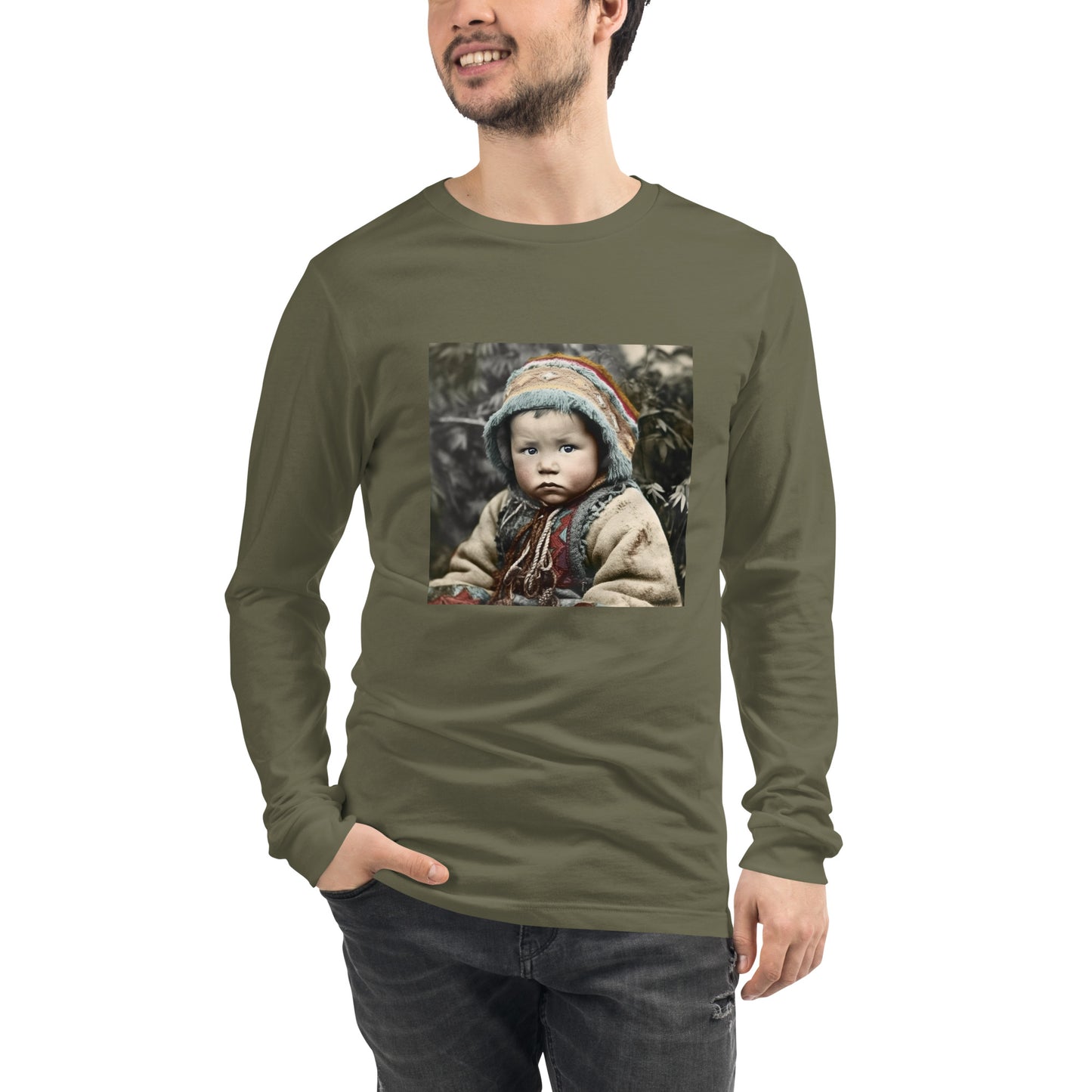 Long Sleeve Unisex / Airlume Cotton / Portrait Koelbjerg Child I