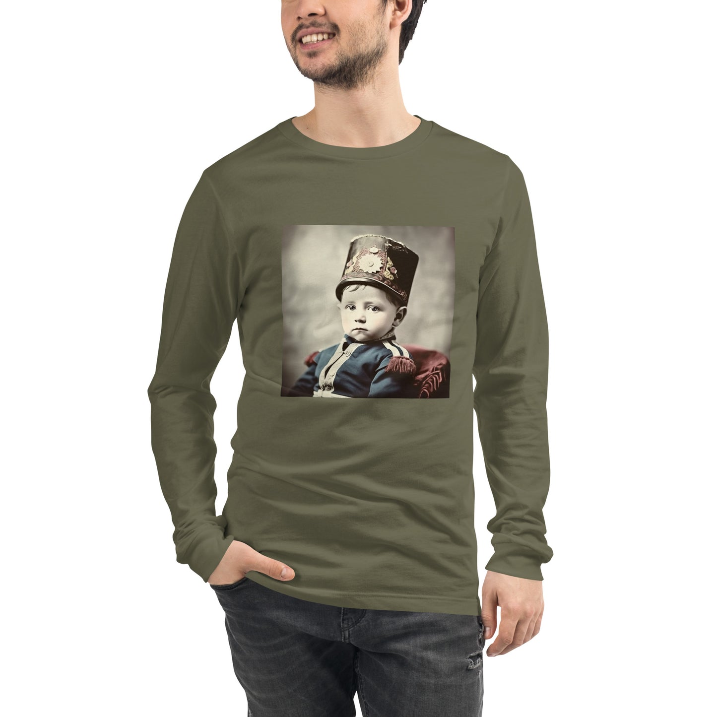 Long Sleeve Unisex / Airlume Cotton / Portrait Napoleon Carlo III