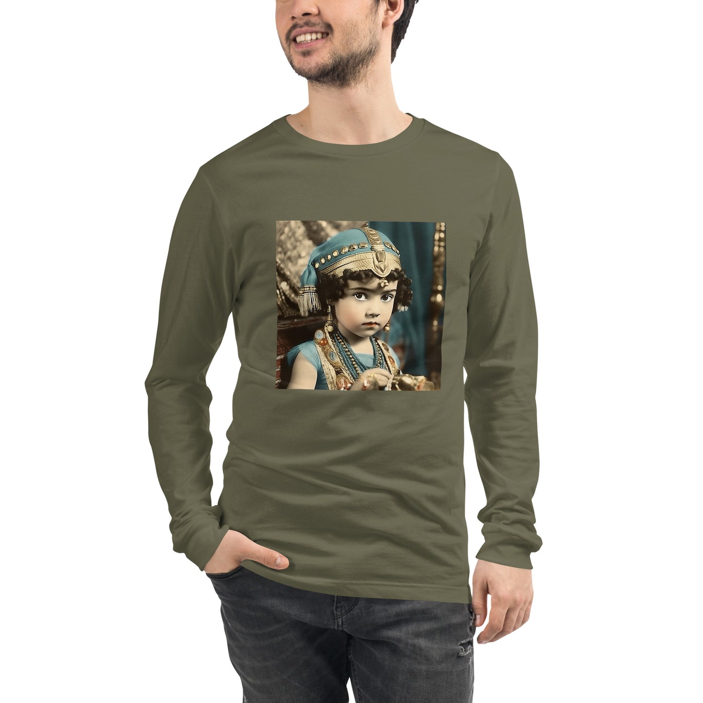 Long Sleeve Unisex / Airlume Cotton / Portrait Cleopatra Philopator II