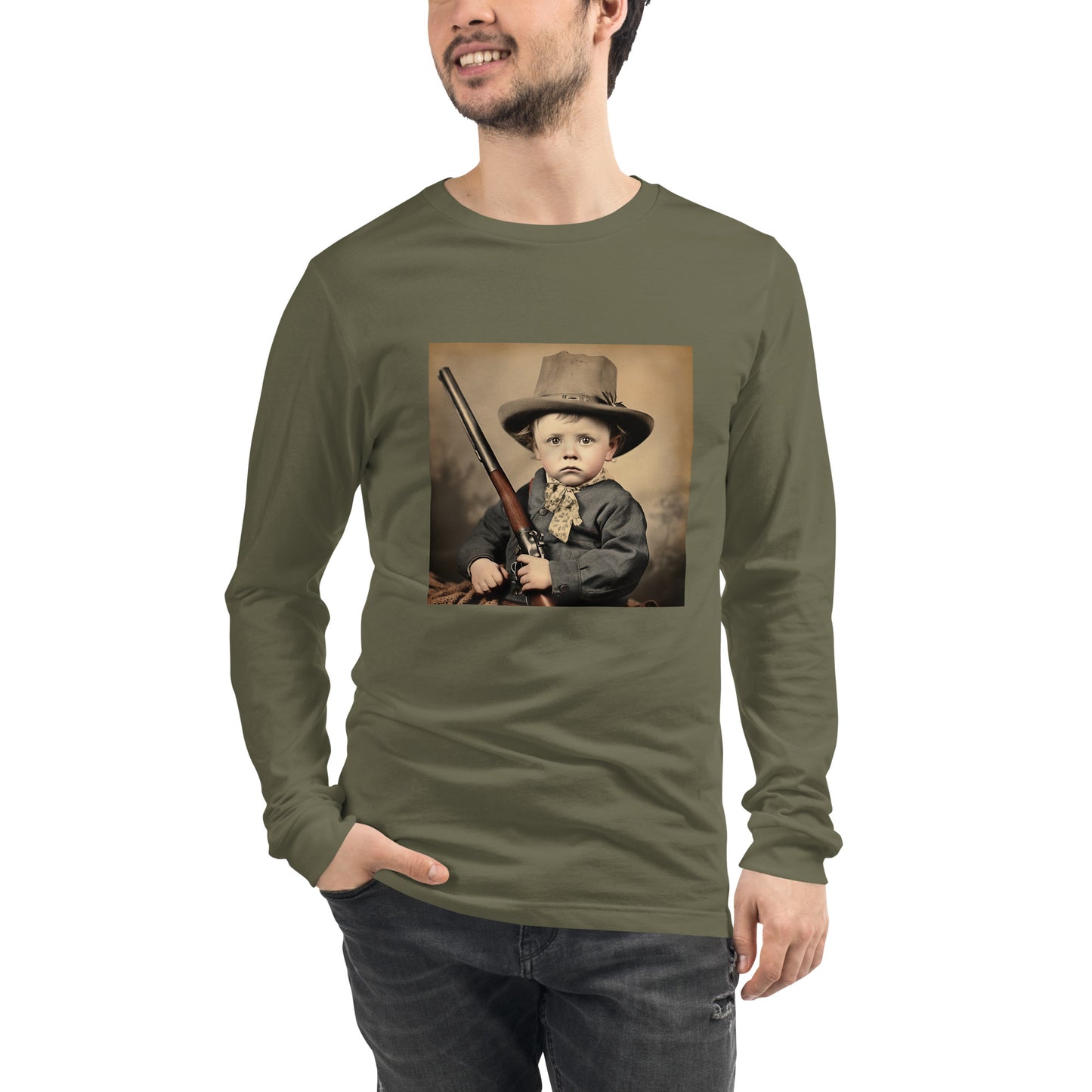 Long Sleeve Unisex / Airlume Cotton / Portrait William 'Billy' Henry III