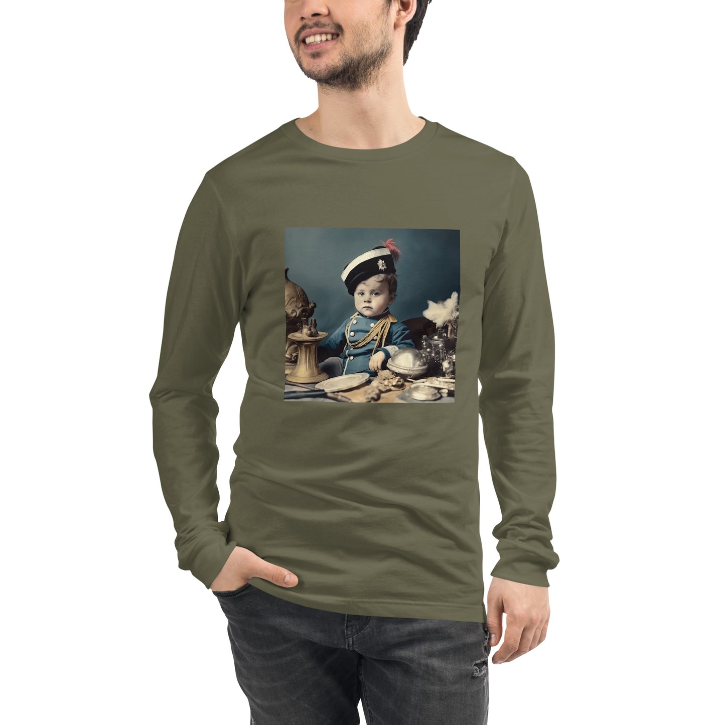 Long Sleeve Unisex / Airlume Cotton / Portrait Napoleon Carlo VIII