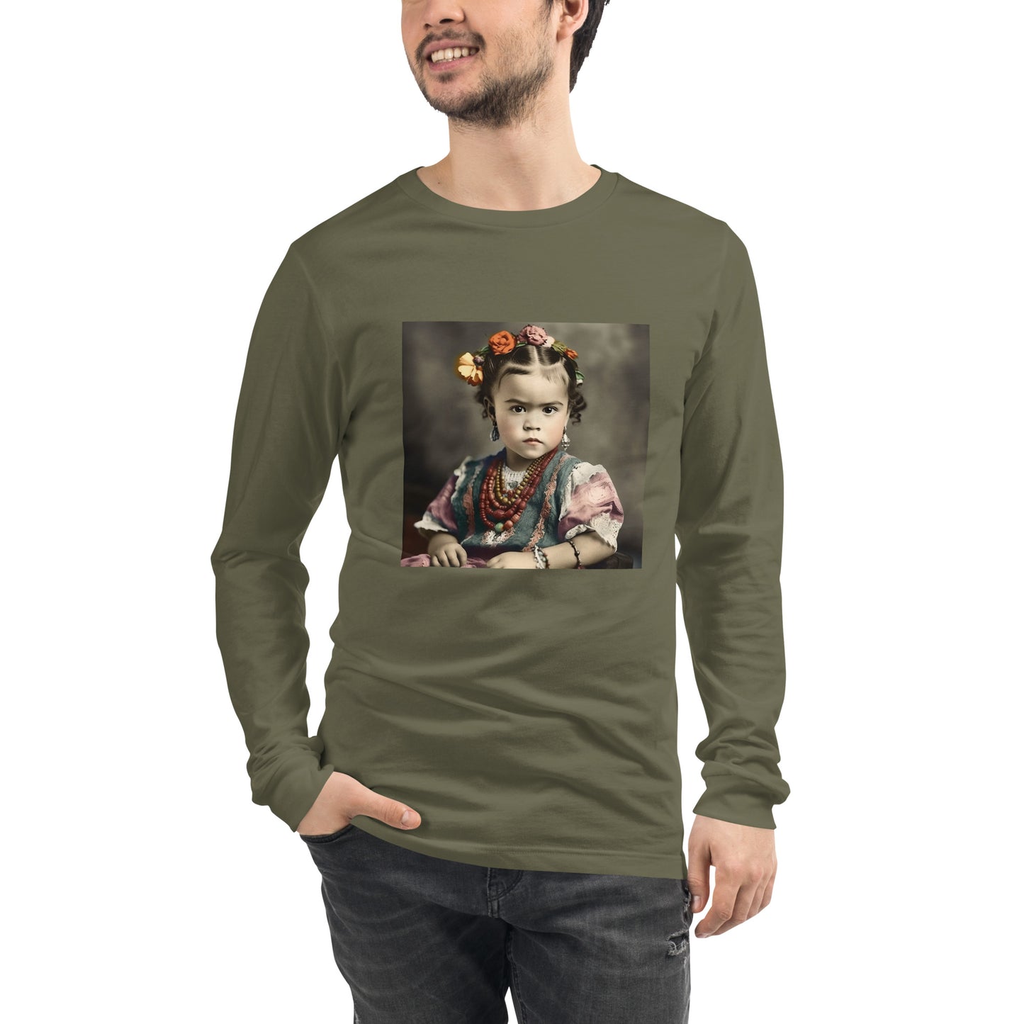 Long Sleeve Unisex / Airlume Cotton / Portrait Magdalena Frida VIII