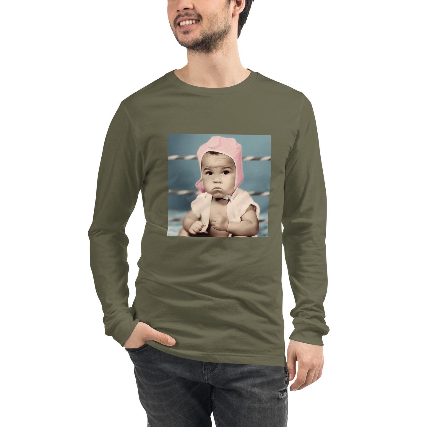 Long Sleeve Unisex / Airlume Cotton / Portrait Cassius 'Muhammad' Marcellus III