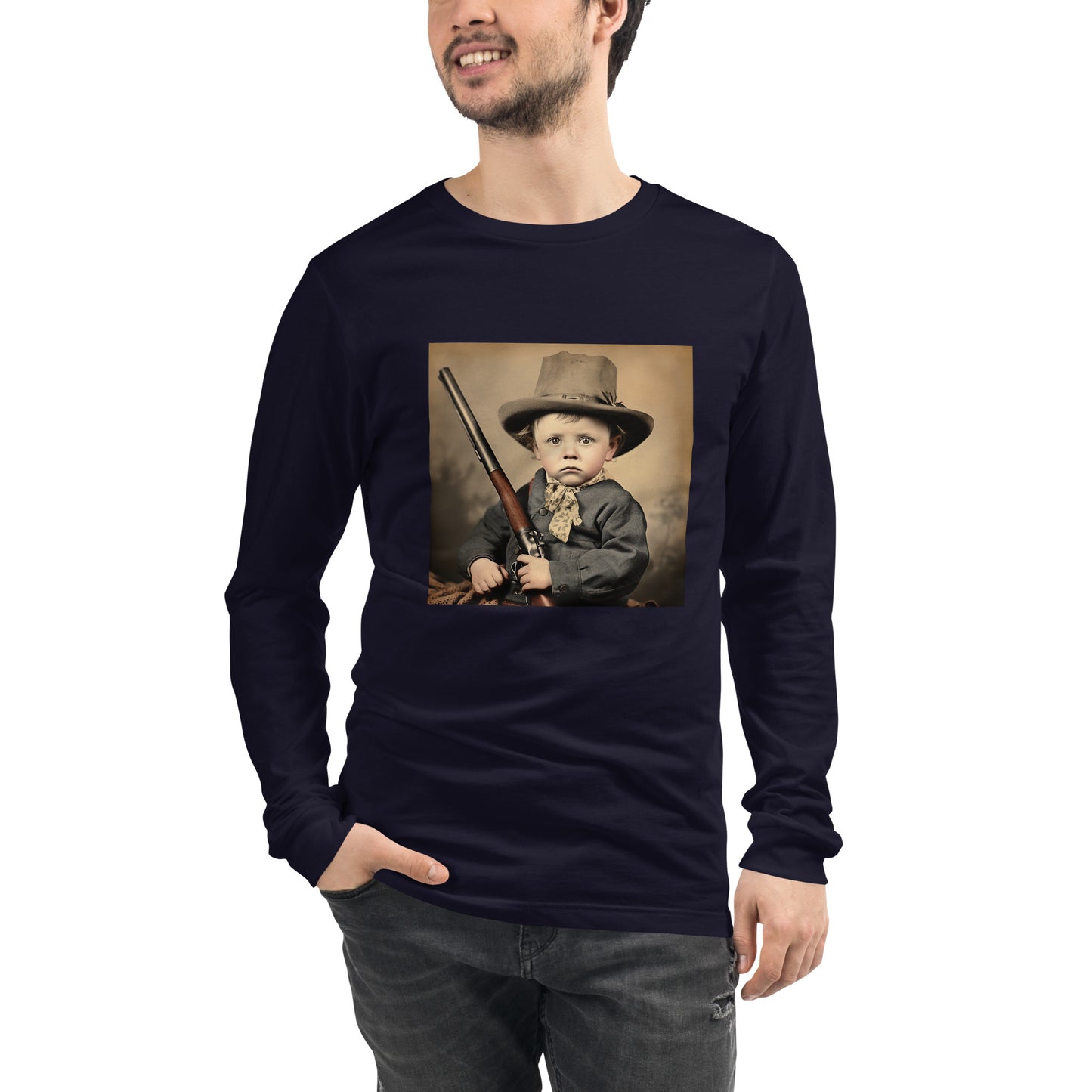 Long Sleeve Unisex / Airlume Cotton / Portrait William 'Billy' Henry III