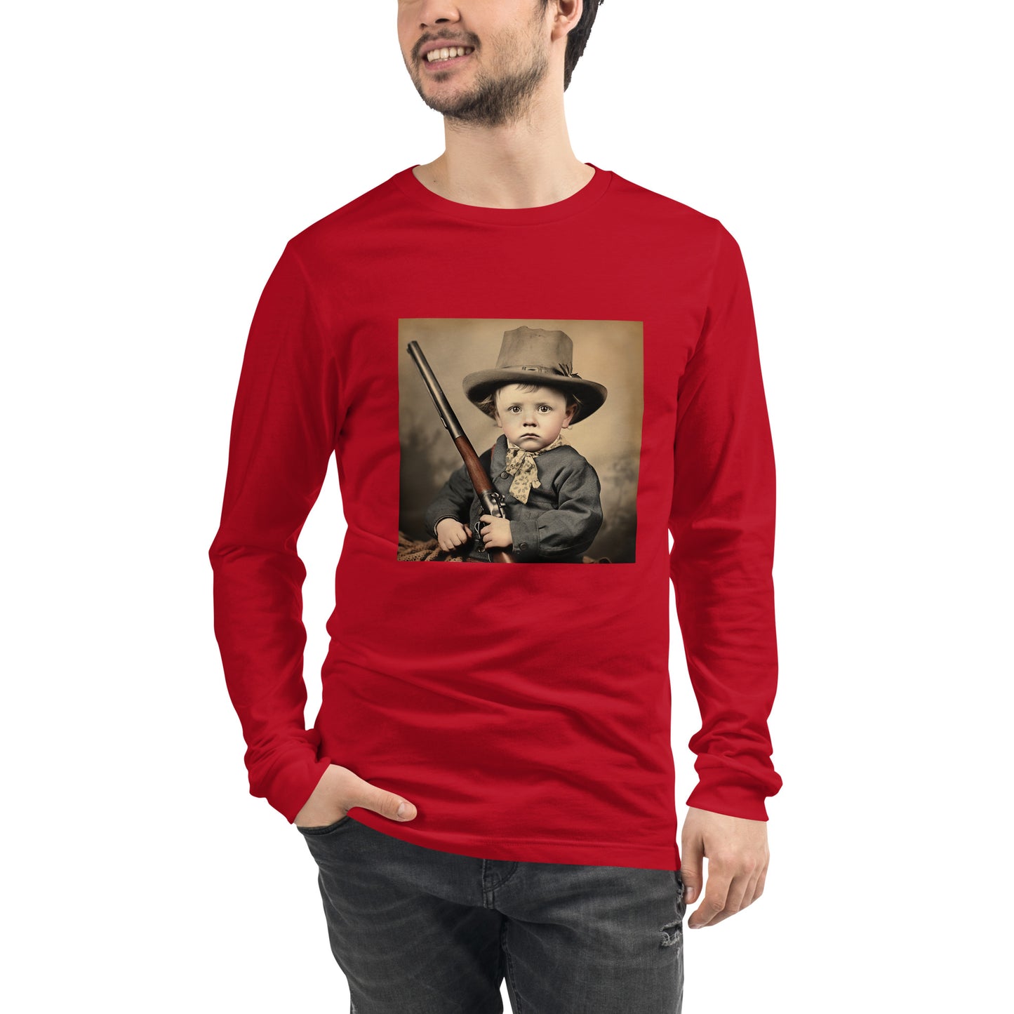 Long Sleeve Unisex / Airlume Cotton / Portrait William 'Billy' Henry III