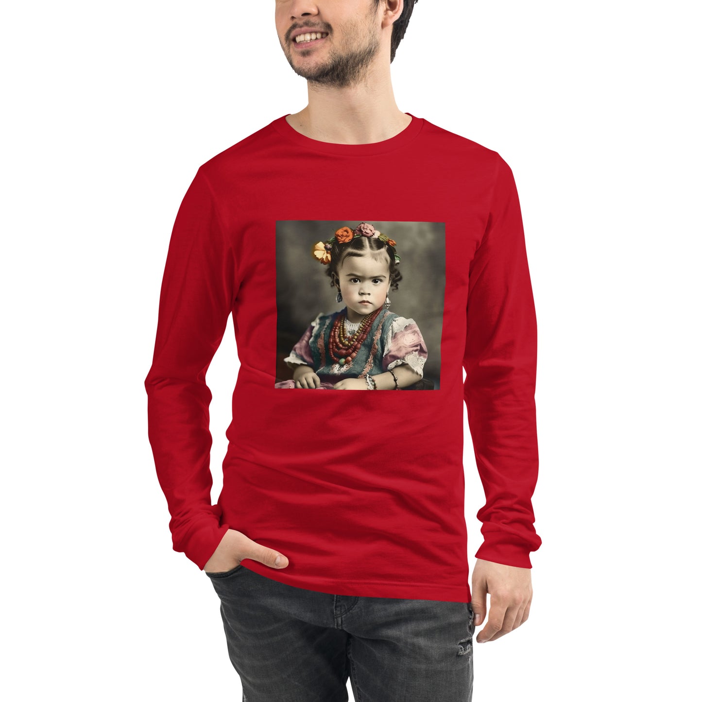 Long Sleeve Unisex / Airlume Cotton / Portrait Magdalena Frida VIII