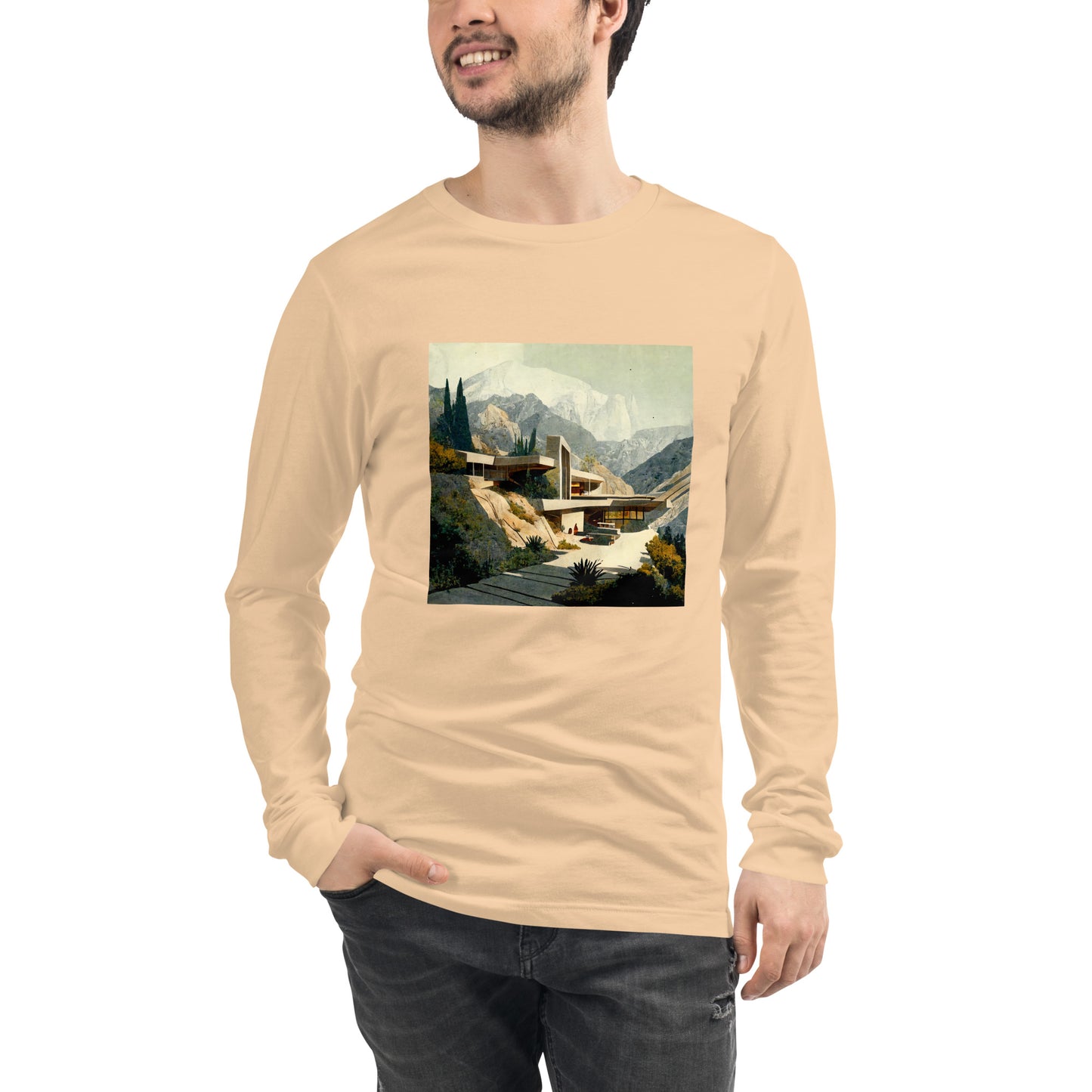 Long Sleeve Unisex / Airlume Cotton / Architecture #1