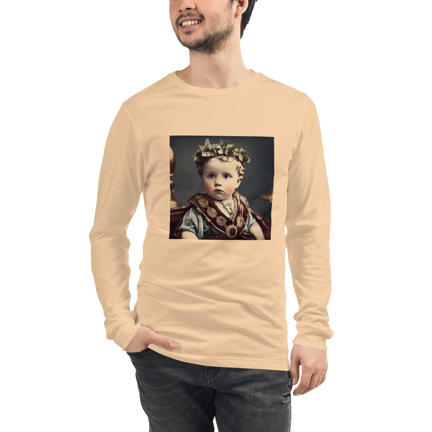 Long Sleeve Unisex / Airlume Cotton / Portrait Gaius Julius I