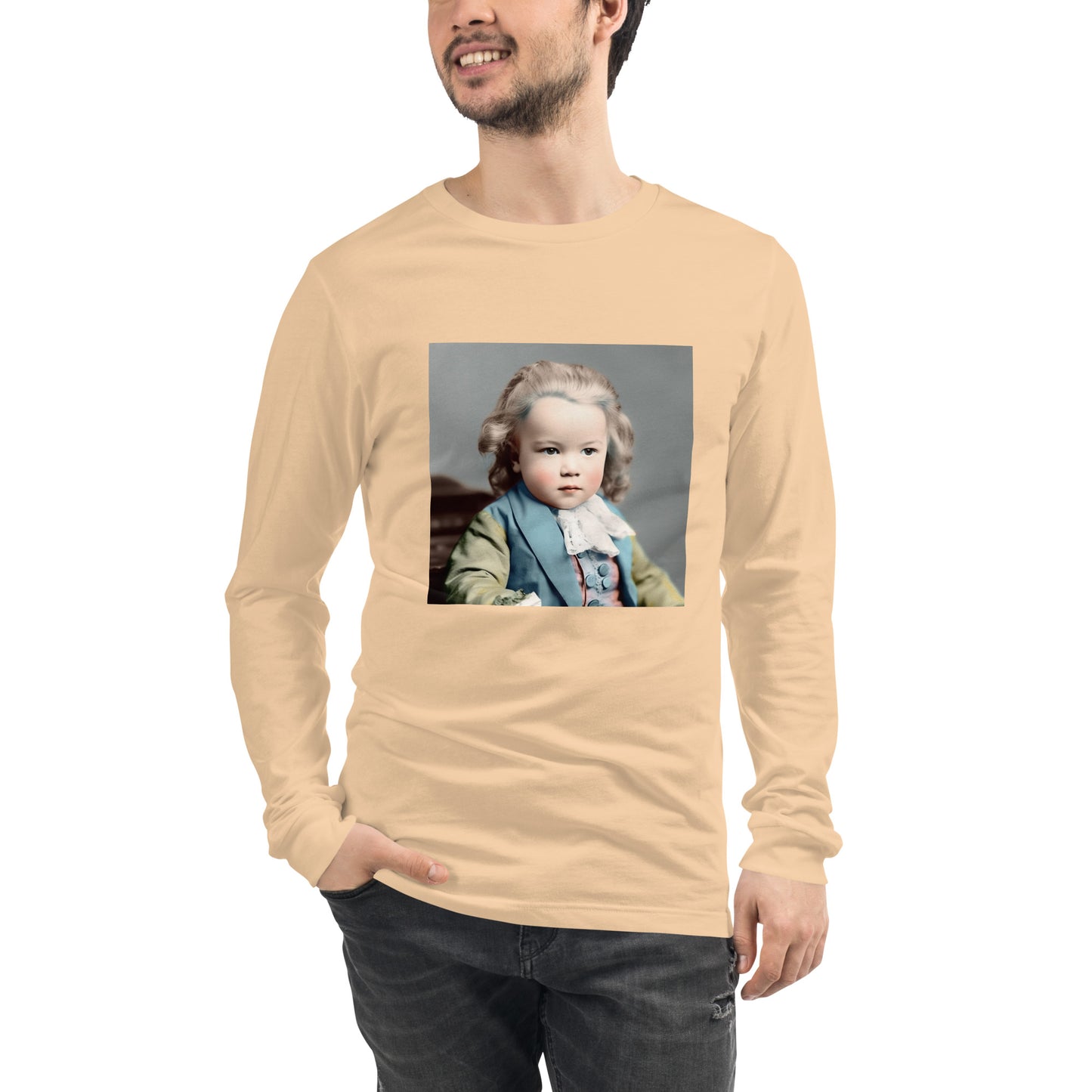 Long Sleeve Unisex / Airlume Cotton / Portrait Johann Sebastian V