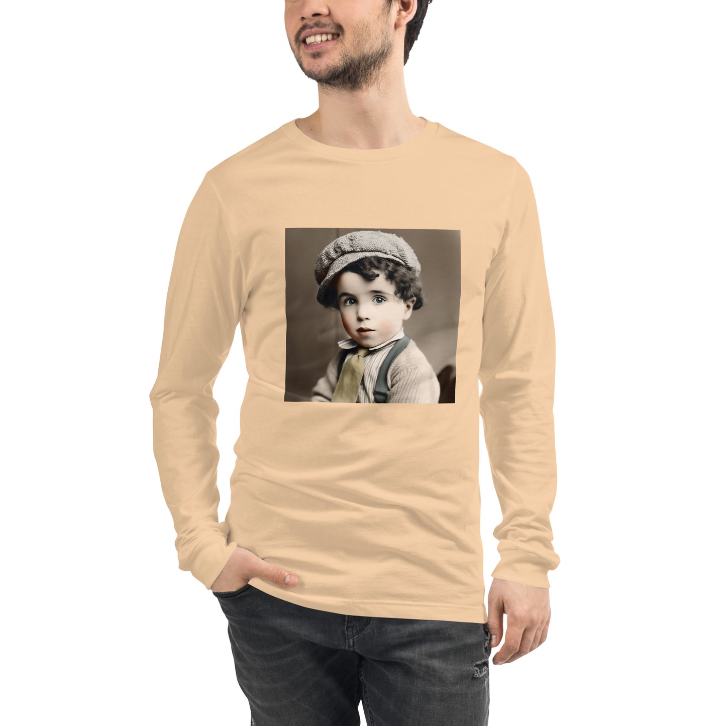 Long Sleeve Unisex / Airlume Cotton / Portrait Charles 'Charlie' Spencer III