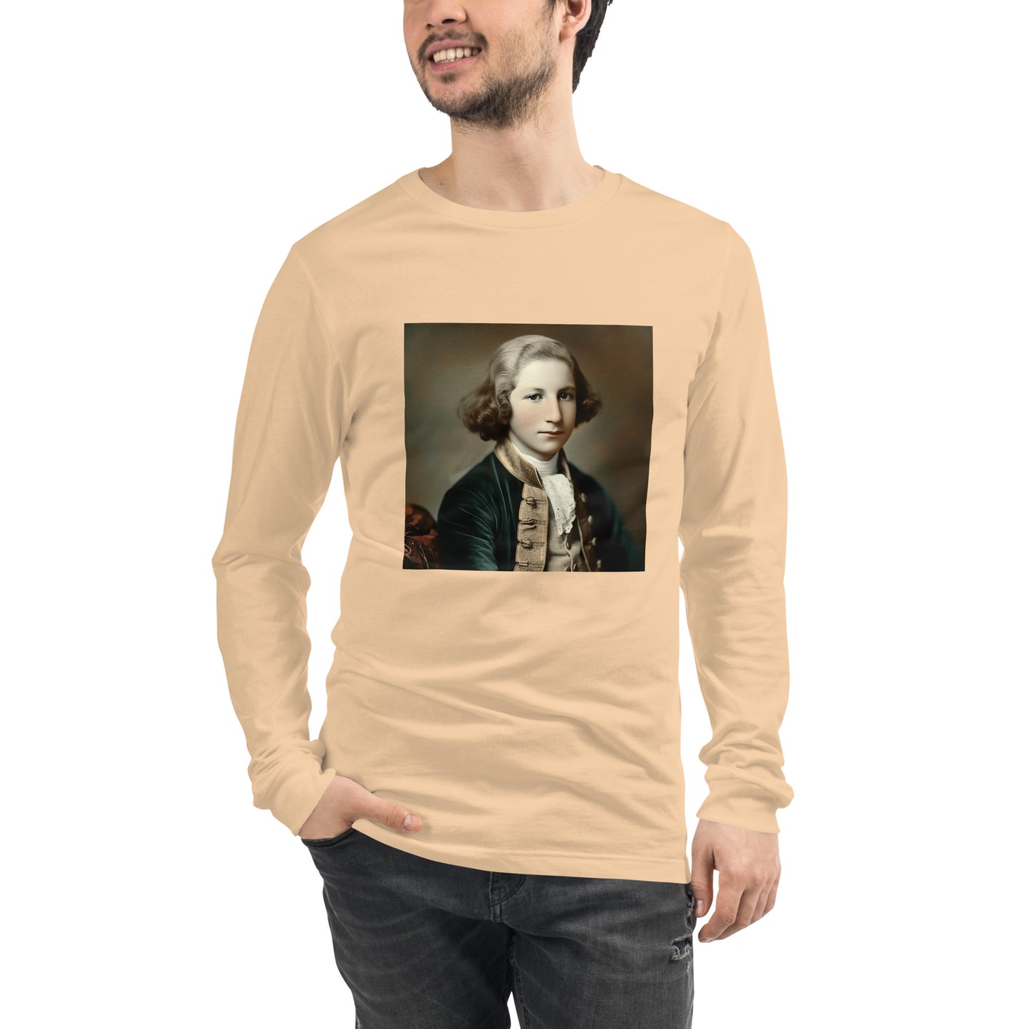 Long Sleeve Unisex / Airlume Cotton / Portrait George Augustine I