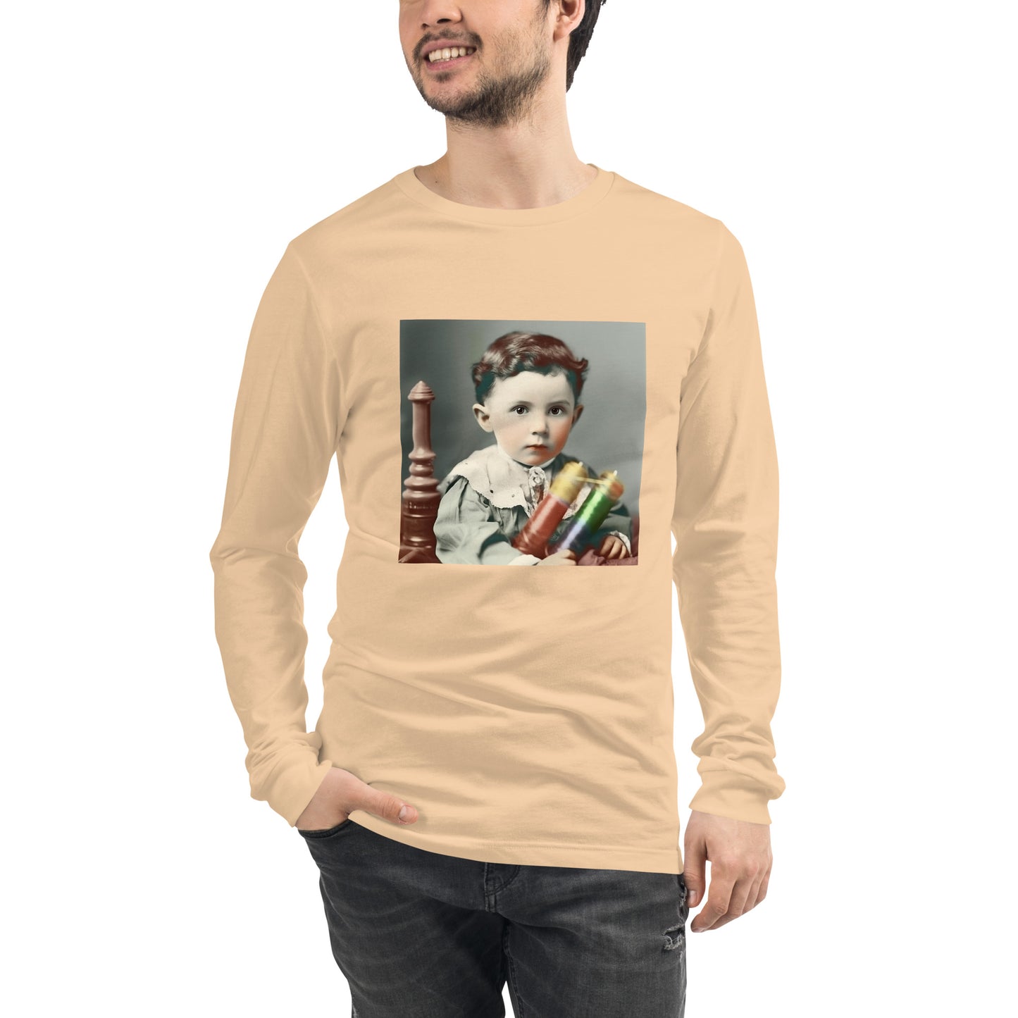 Long Sleeve Unisex / Airlume Cotton / Portrait Nikola Milutin I