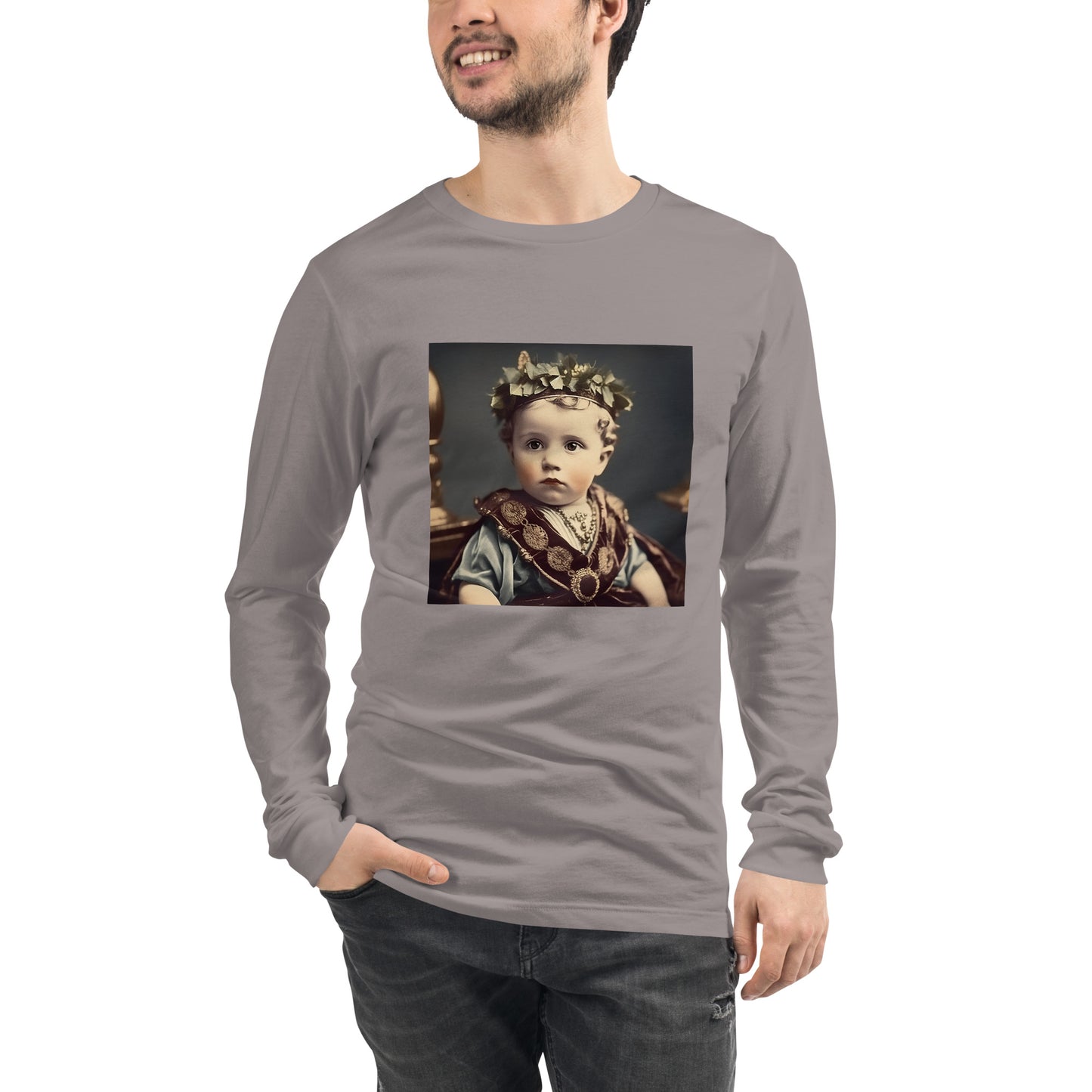 Long Sleeve Unisex / Airlume Cotton / Portrait Gaius Julius I