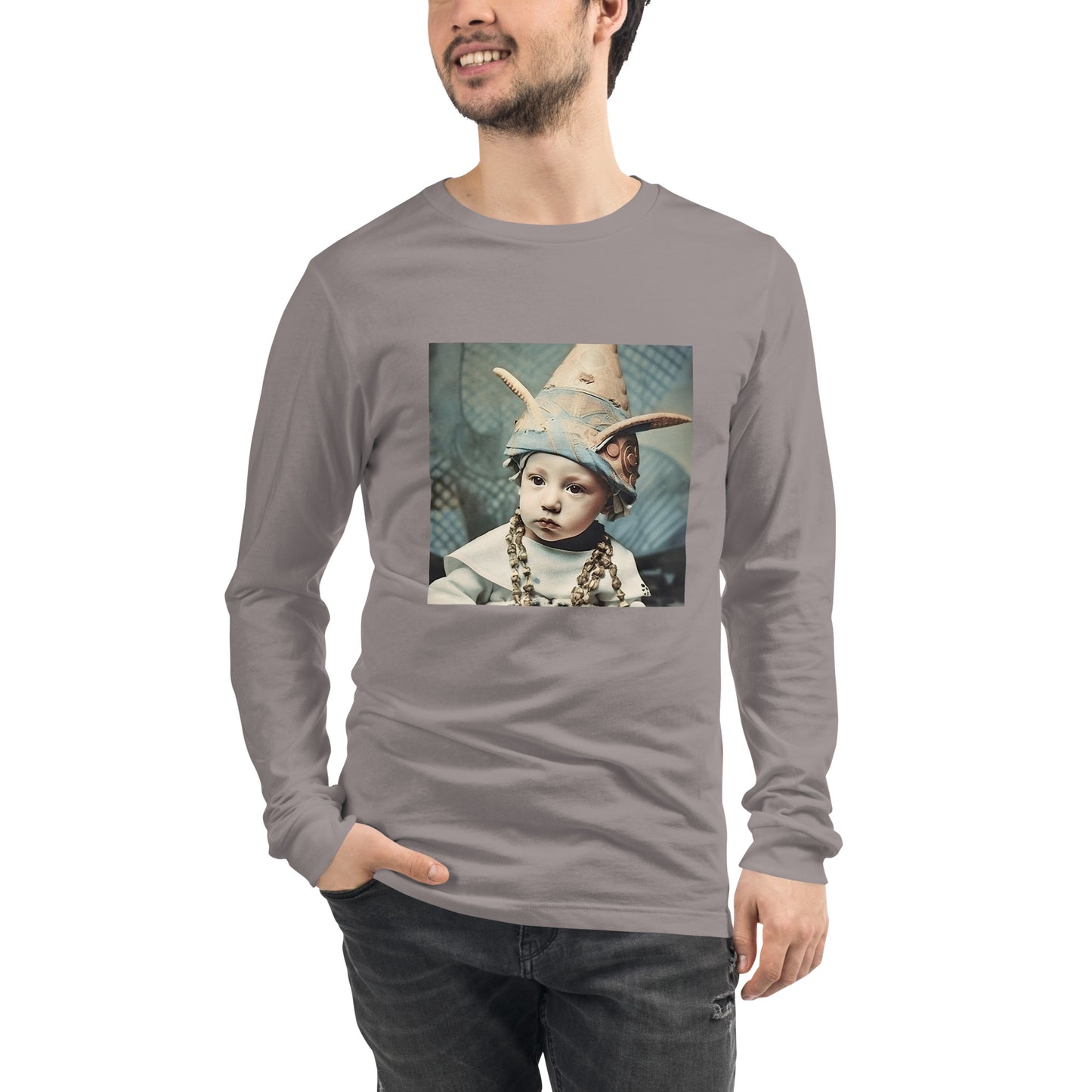 Long Sleeve Unisex / Airlume Cotton / Portrait Akhenaten Amenhotep II