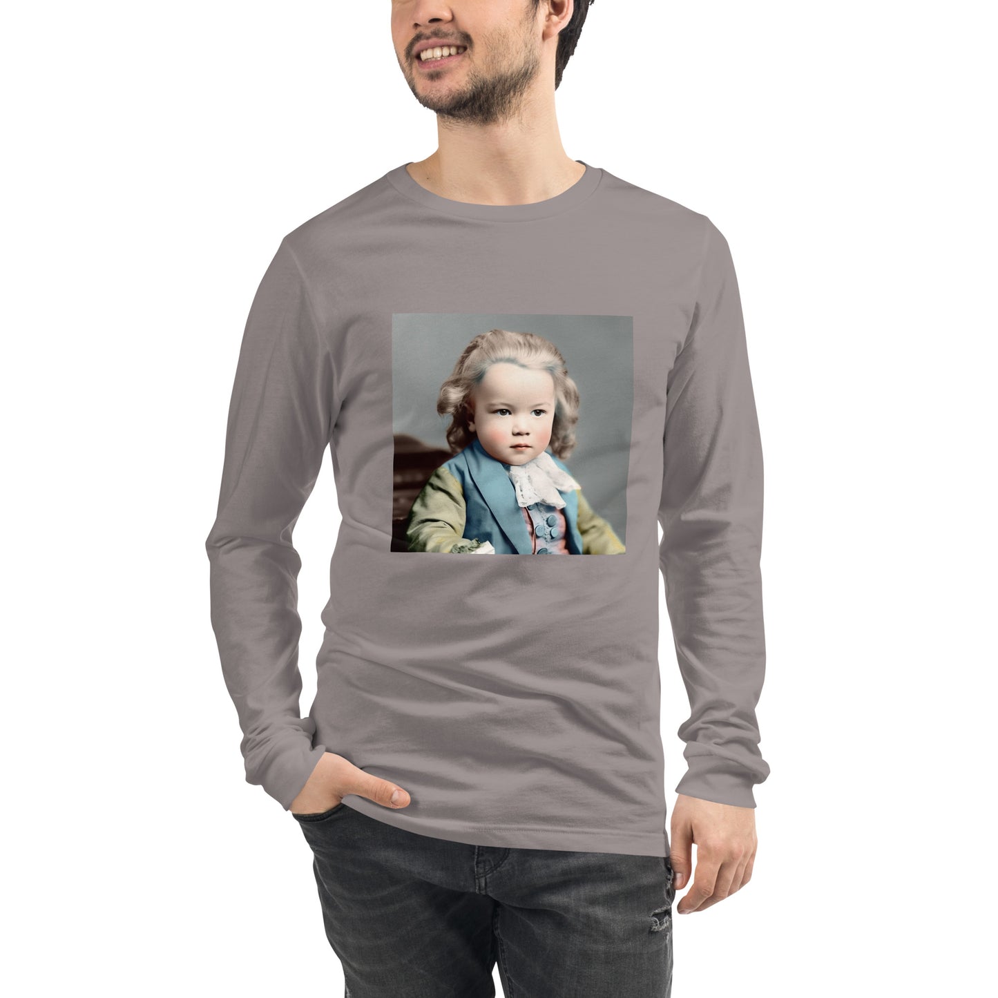 Long Sleeve Unisex / Airlume Cotton / Portrait Johann Sebastian V