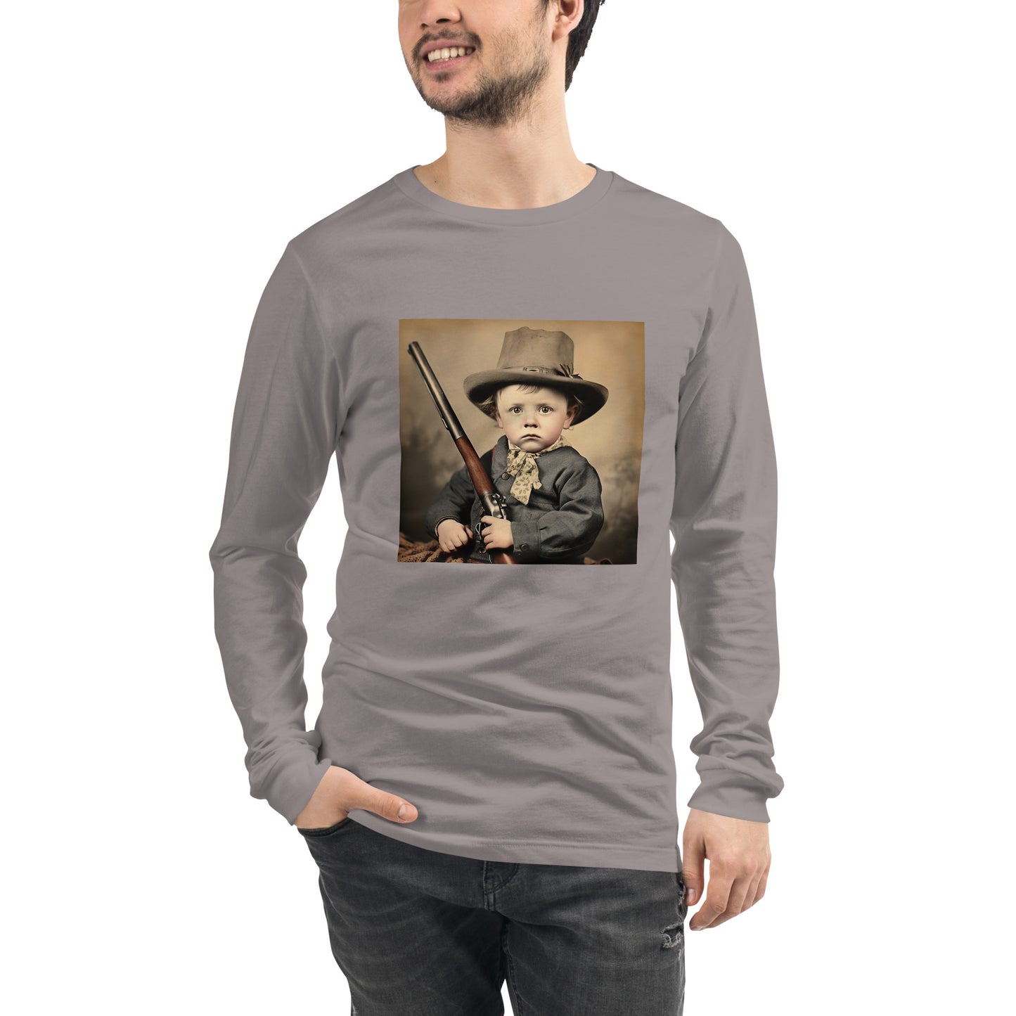 Long Sleeve Unisex / Airlume Cotton / Portrait William 'Billy' Henry III