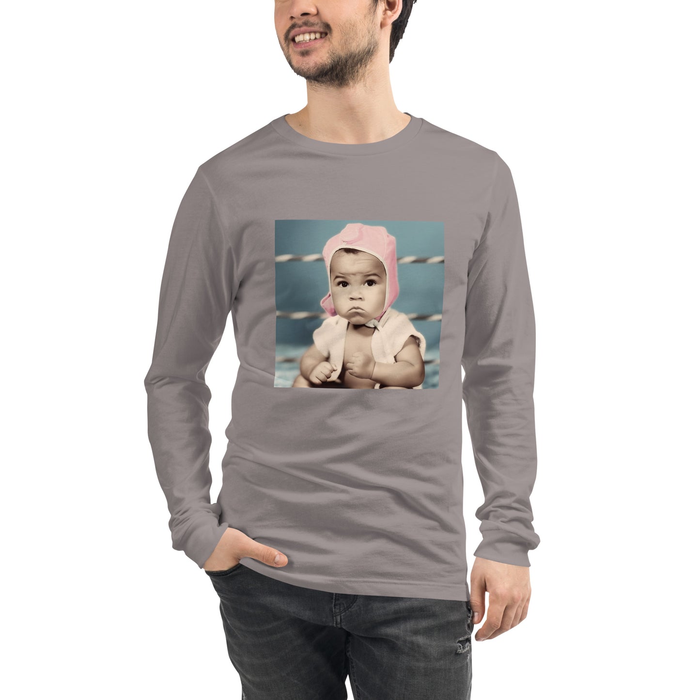 Long Sleeve Unisex / Airlume Cotton / Portrait Cassius 'Muhammad' Marcellus III