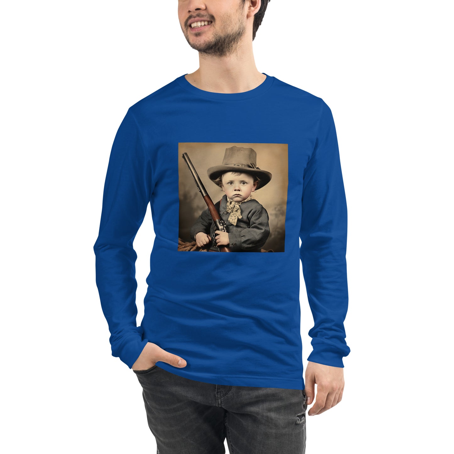 Long Sleeve Unisex / Airlume Cotton / Portrait William 'Billy' Henry III