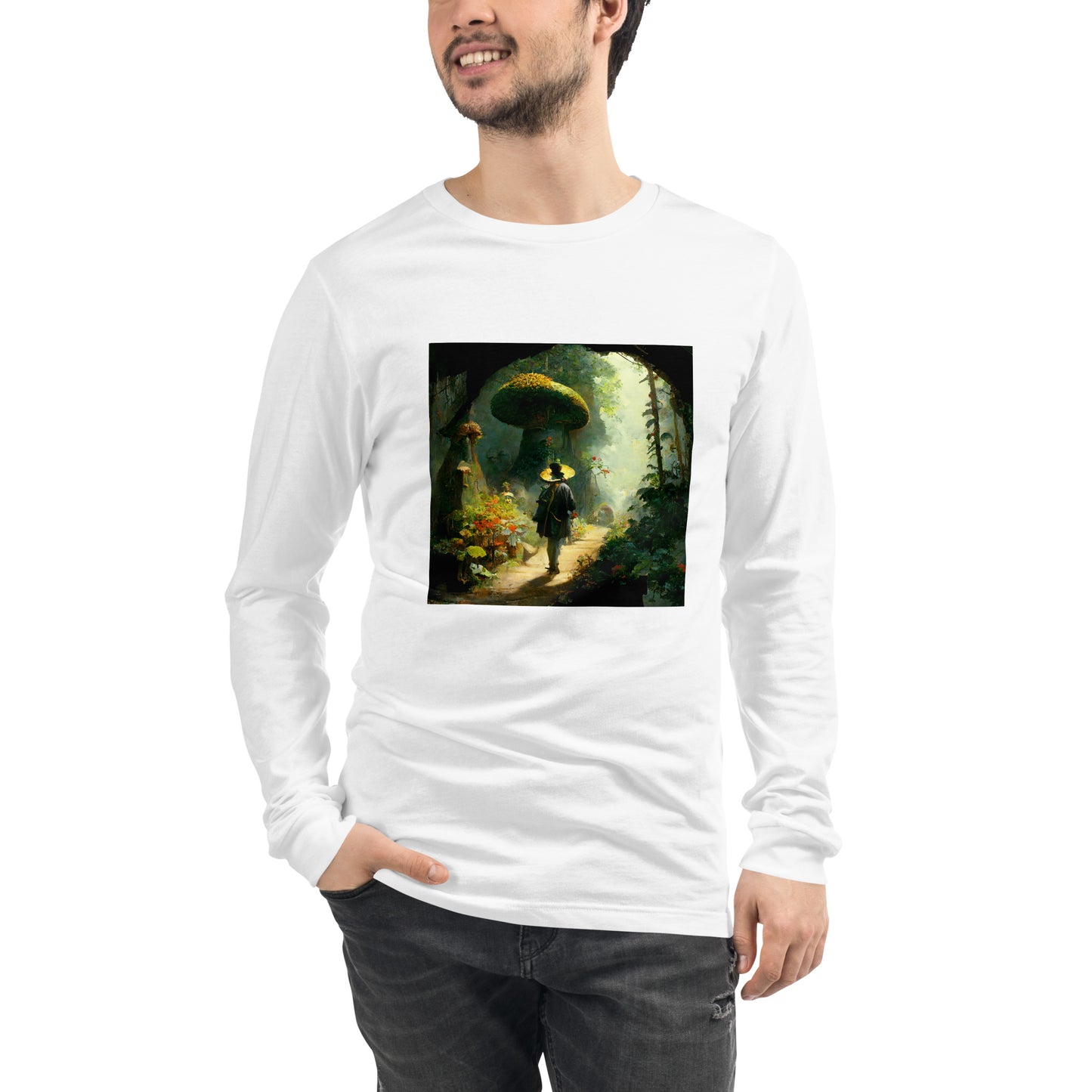 Long Sleeve Unisex / Airlume Cotton / Fairytale Forest #2