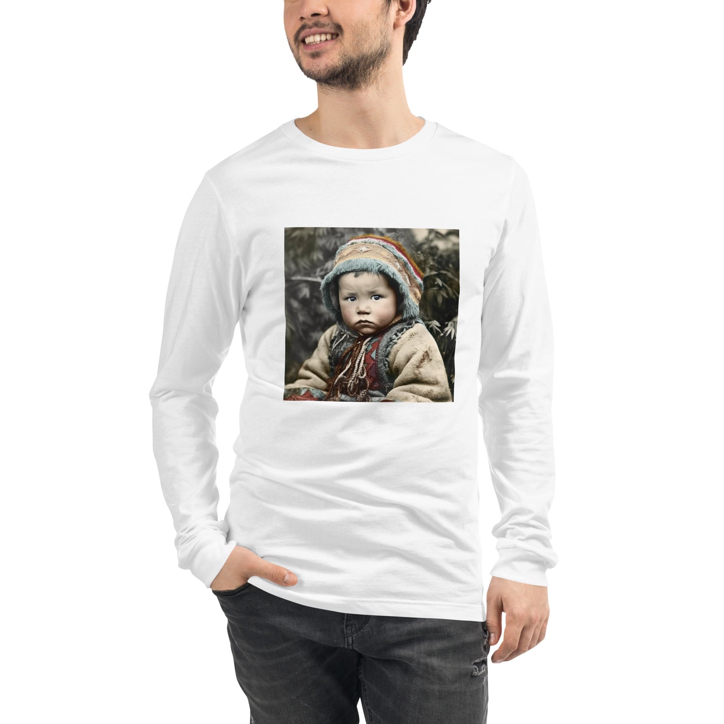 Long Sleeve Unisex / Airlume Cotton / Portrait Koelbjerg Child I