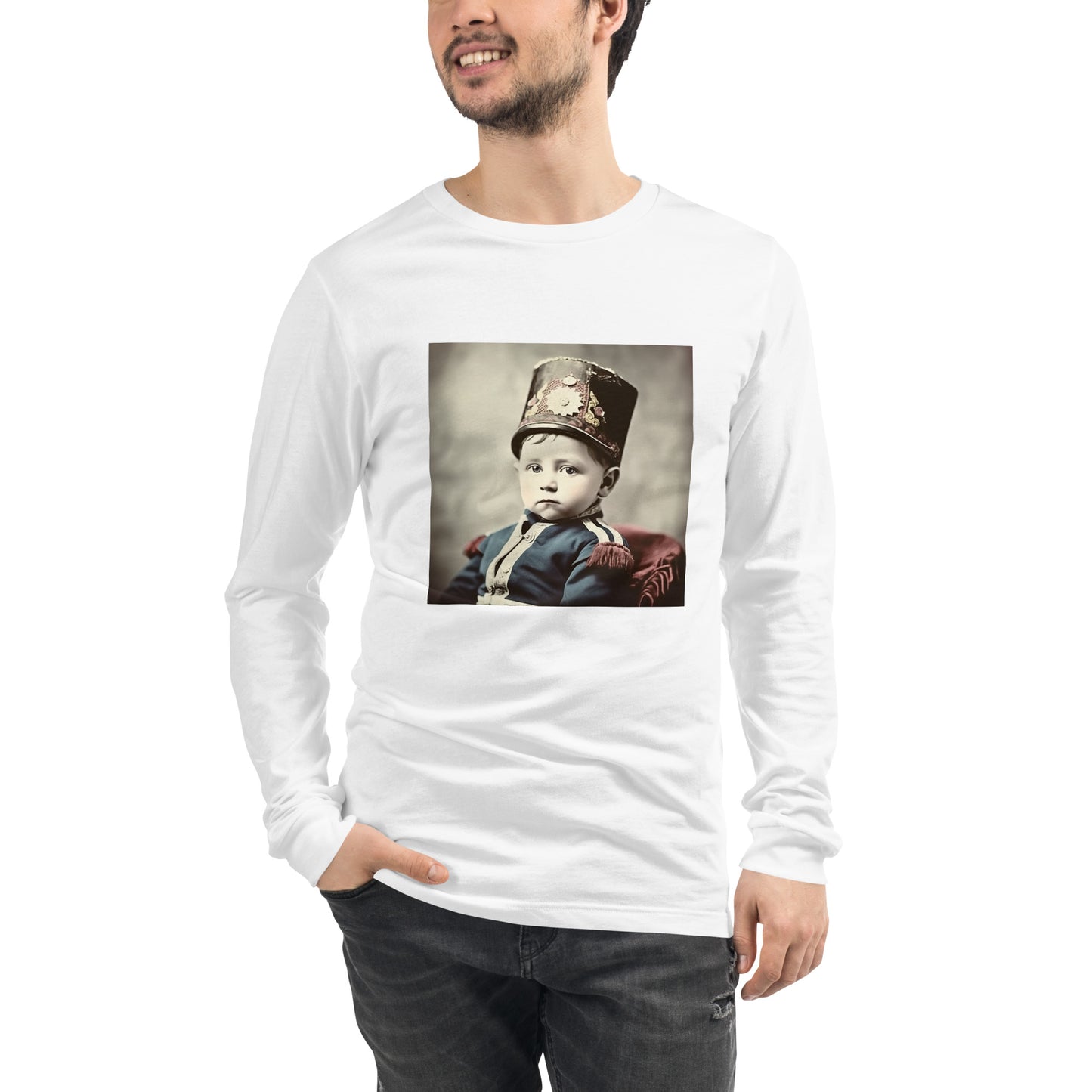 Long Sleeve Unisex / Airlume Cotton / Portrait Napoleon Carlo III