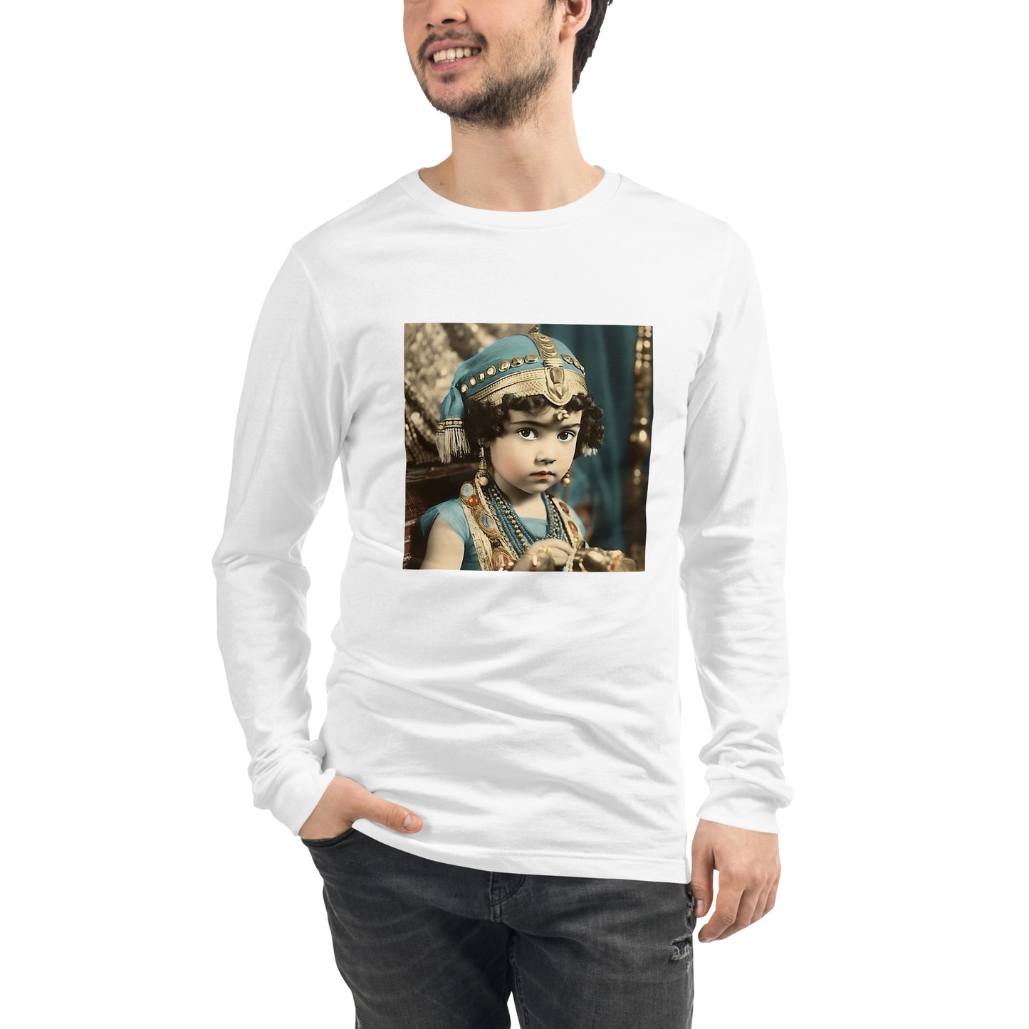 Long Sleeve Unisex / Airlume Cotton / Portrait Cleopatra Philopator II