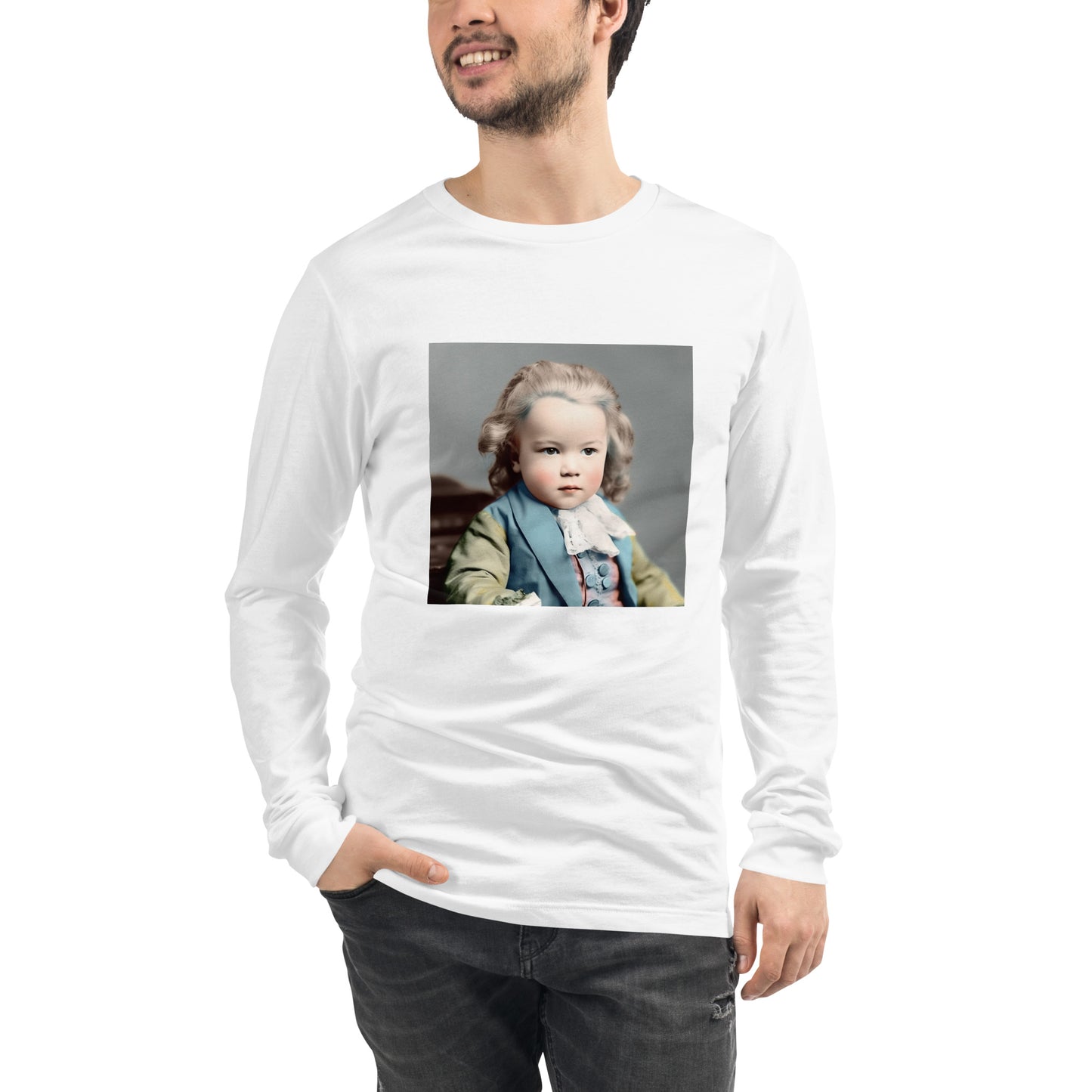 Long Sleeve Unisex / Airlume Cotton / Portrait Johann Sebastian V