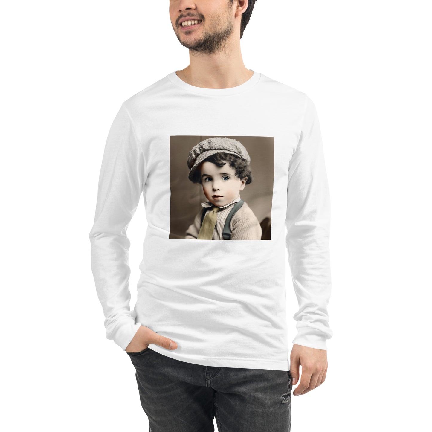 Long Sleeve Unisex / Airlume Cotton / Portrait Charles 'Charlie' Spencer III