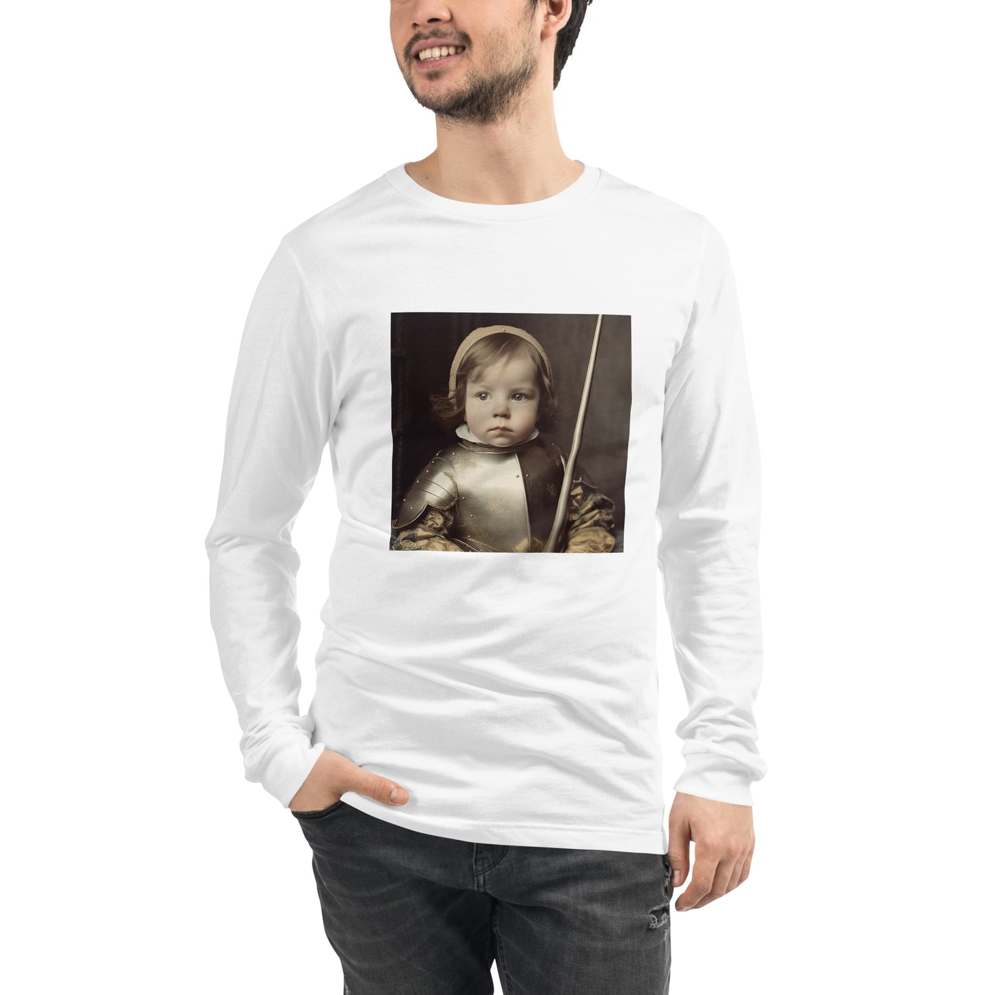 Long Sleeve Unisex / Airlume Cotton / Portrait Jeanne 'Joan' Arc II