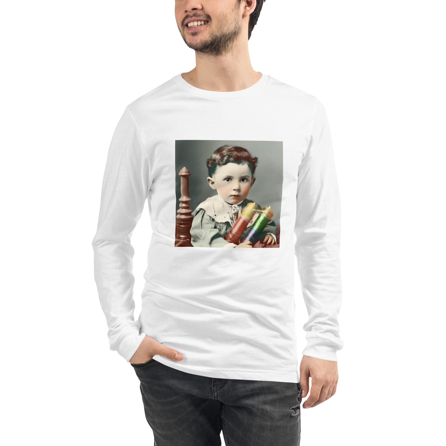 Long Sleeve Unisex / Airlume Cotton / Portrait Nikola Milutin I