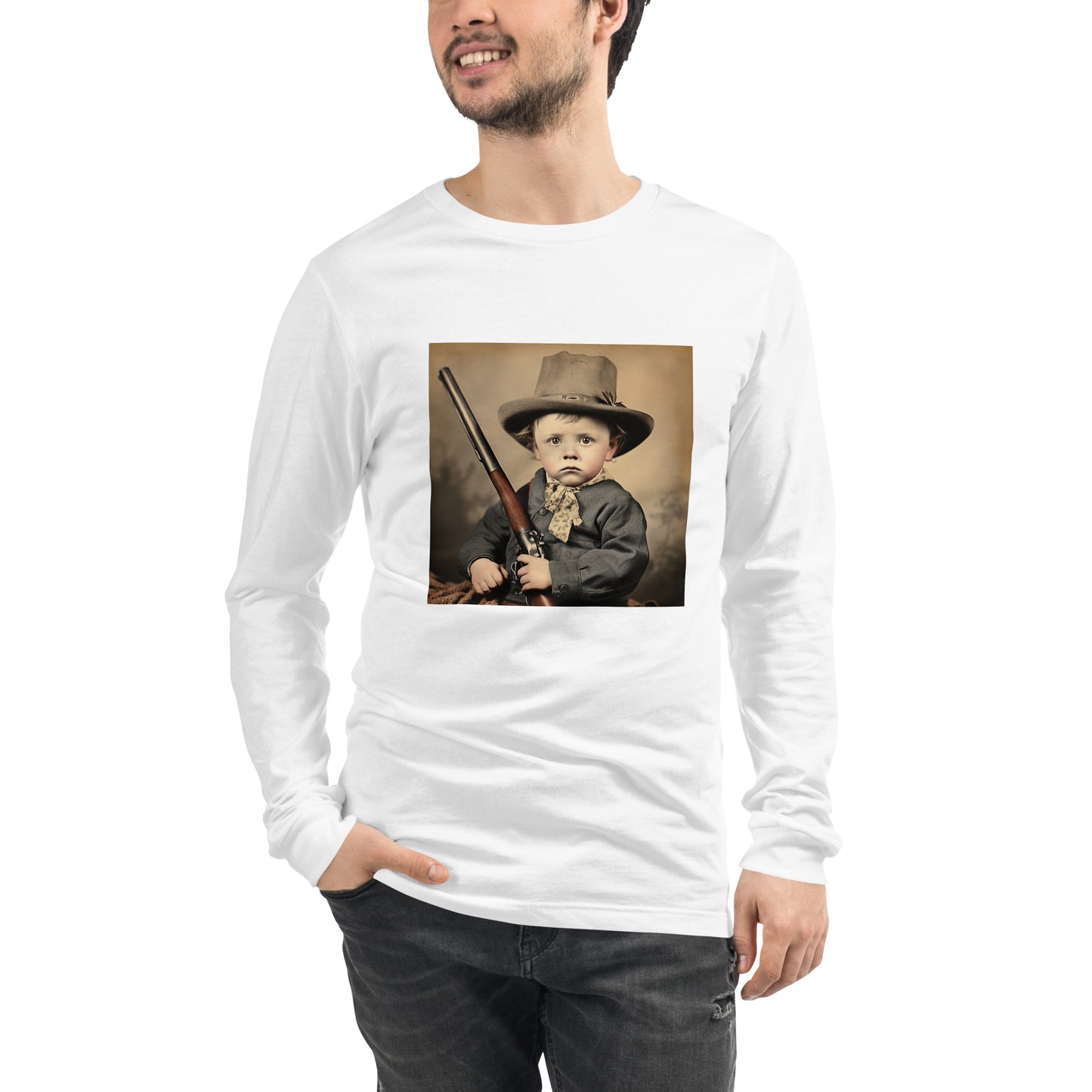 Long Sleeve Unisex / Airlume Cotton / Portrait William 'Billy' Henry III