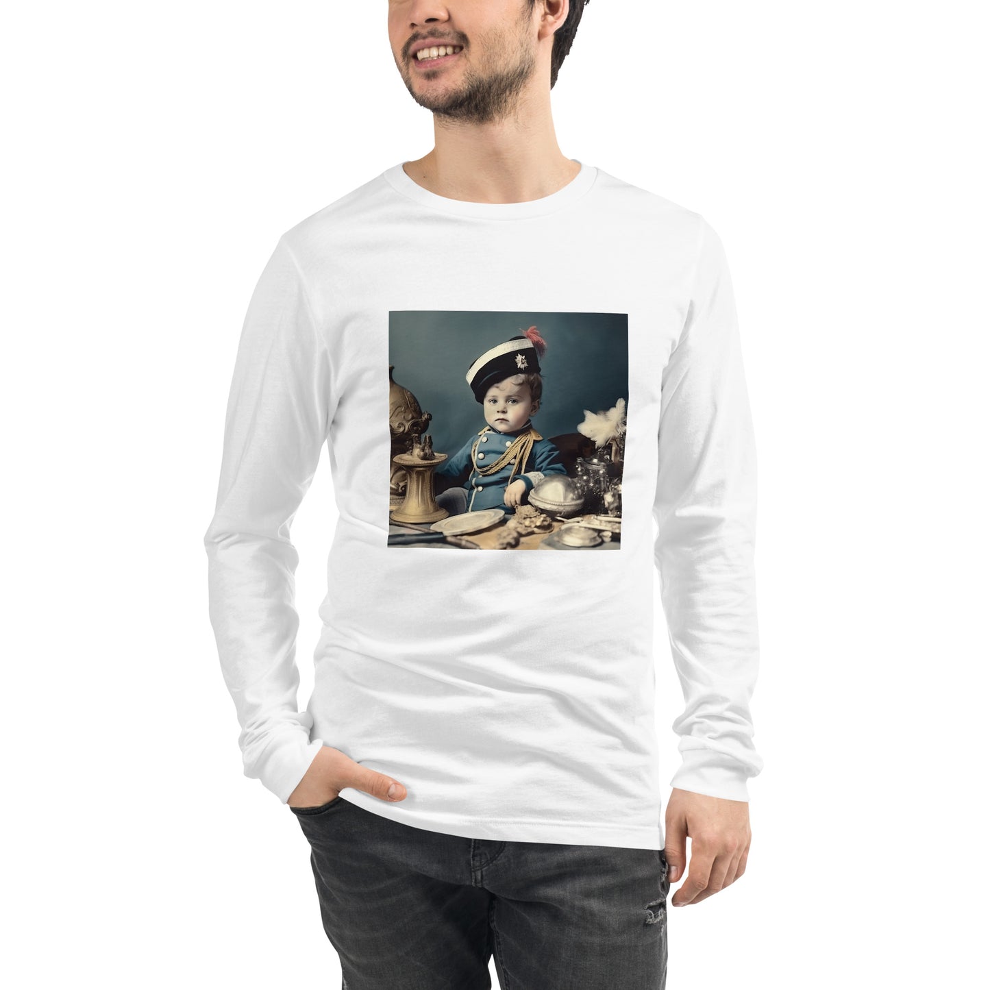 Long Sleeve Unisex / Airlume Cotton / Portrait Napoleon Carlo VIII