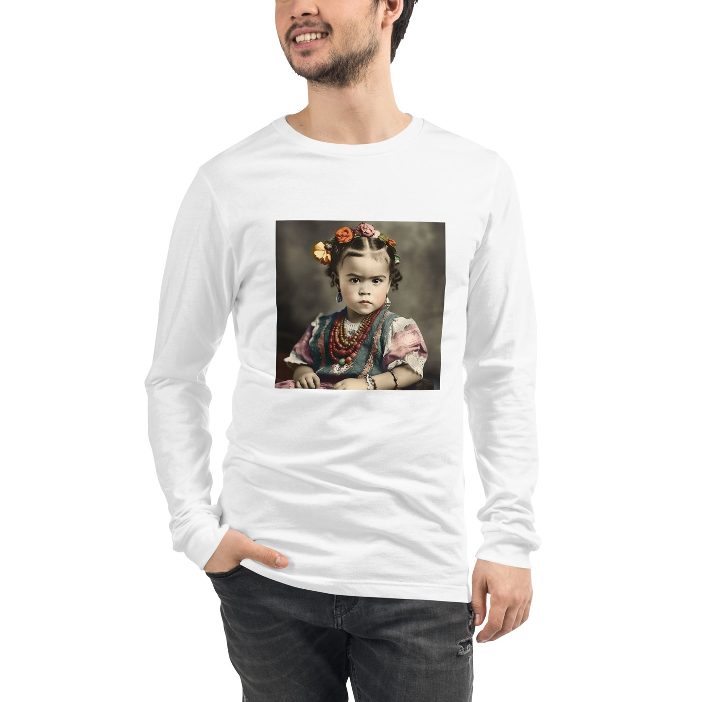 Long Sleeve Unisex / Airlume Cotton / Portrait Magdalena Frida VIII