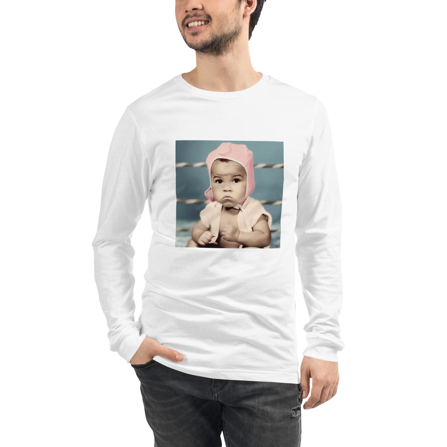 Long Sleeve Unisex / Airlume Cotton / Portrait Cassius 'Muhammad' Marcellus III