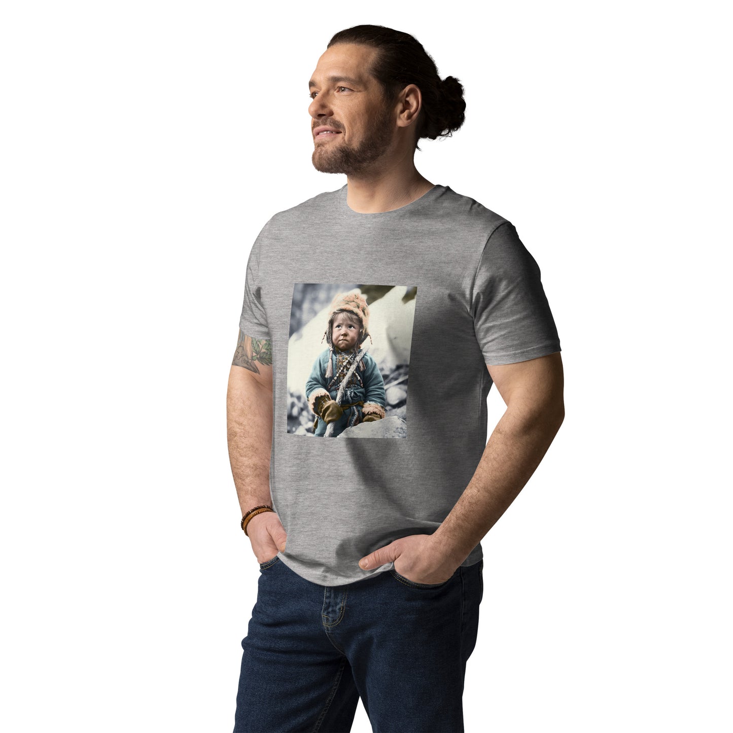 T-Shirt Unisex / Organic Cotton / Portrait Ötzi Tisenjoch II