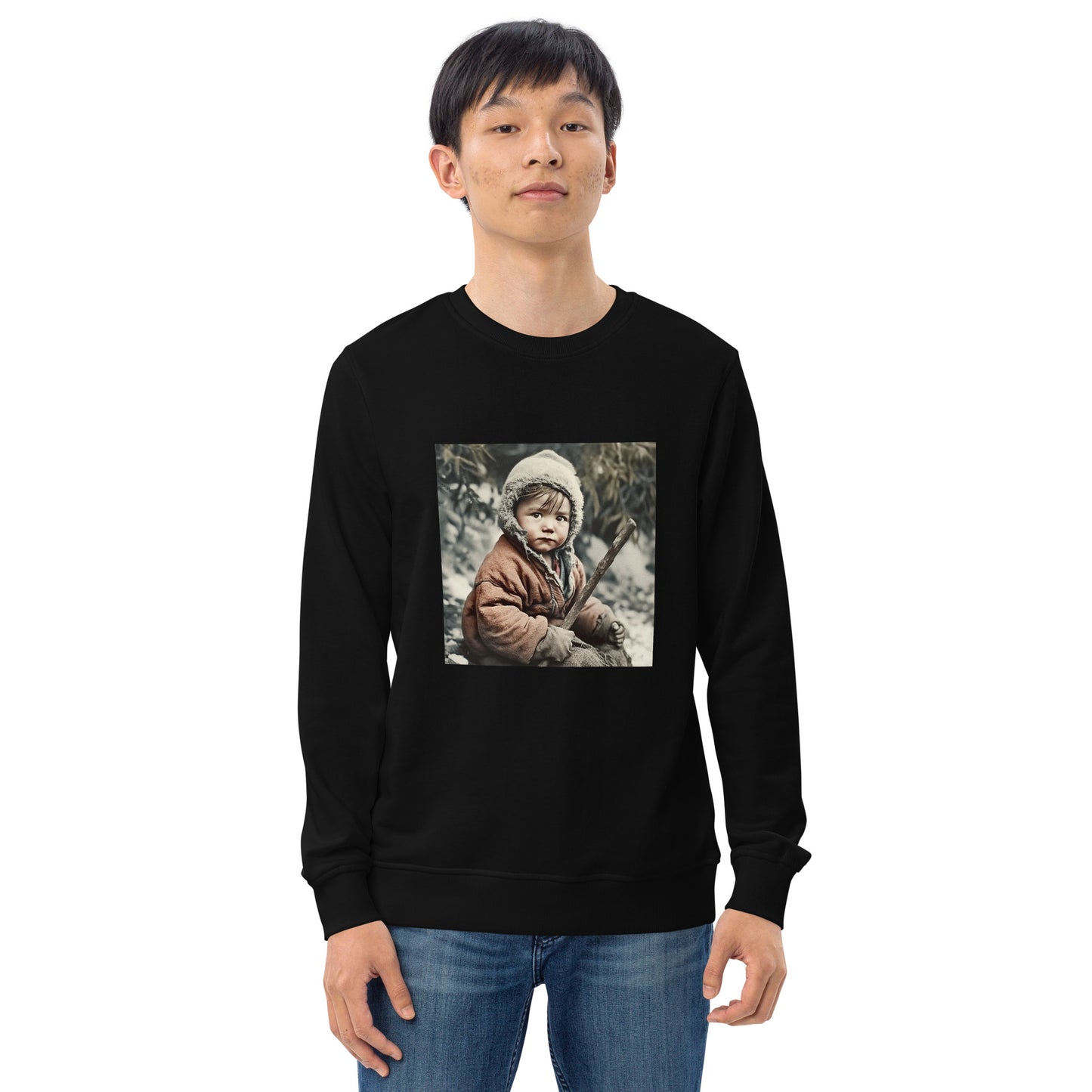 Sweatshirt Unisex / Organic Cotton / Portrait Ötzi Tisenjoch I