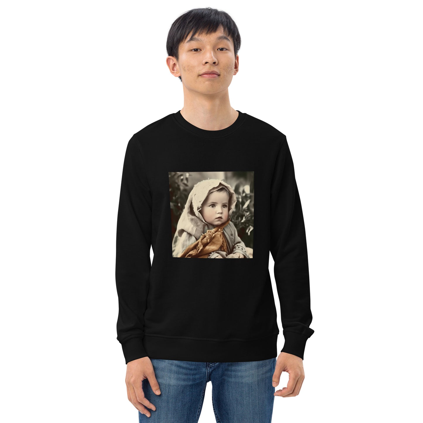 Sweatshirt Unisex / Organic Cotton / Portrait Jesus Nazareth I