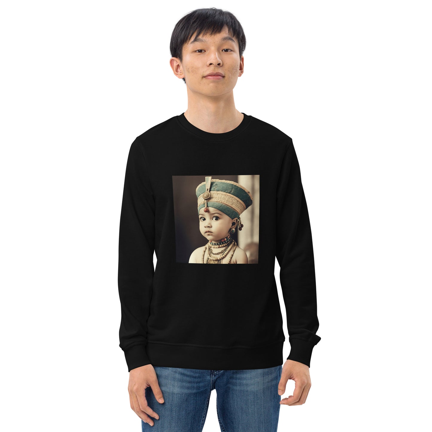 Sweatshirt Unisex / Organic Cotton / Portrait Nefertiti Neferneferuaten I