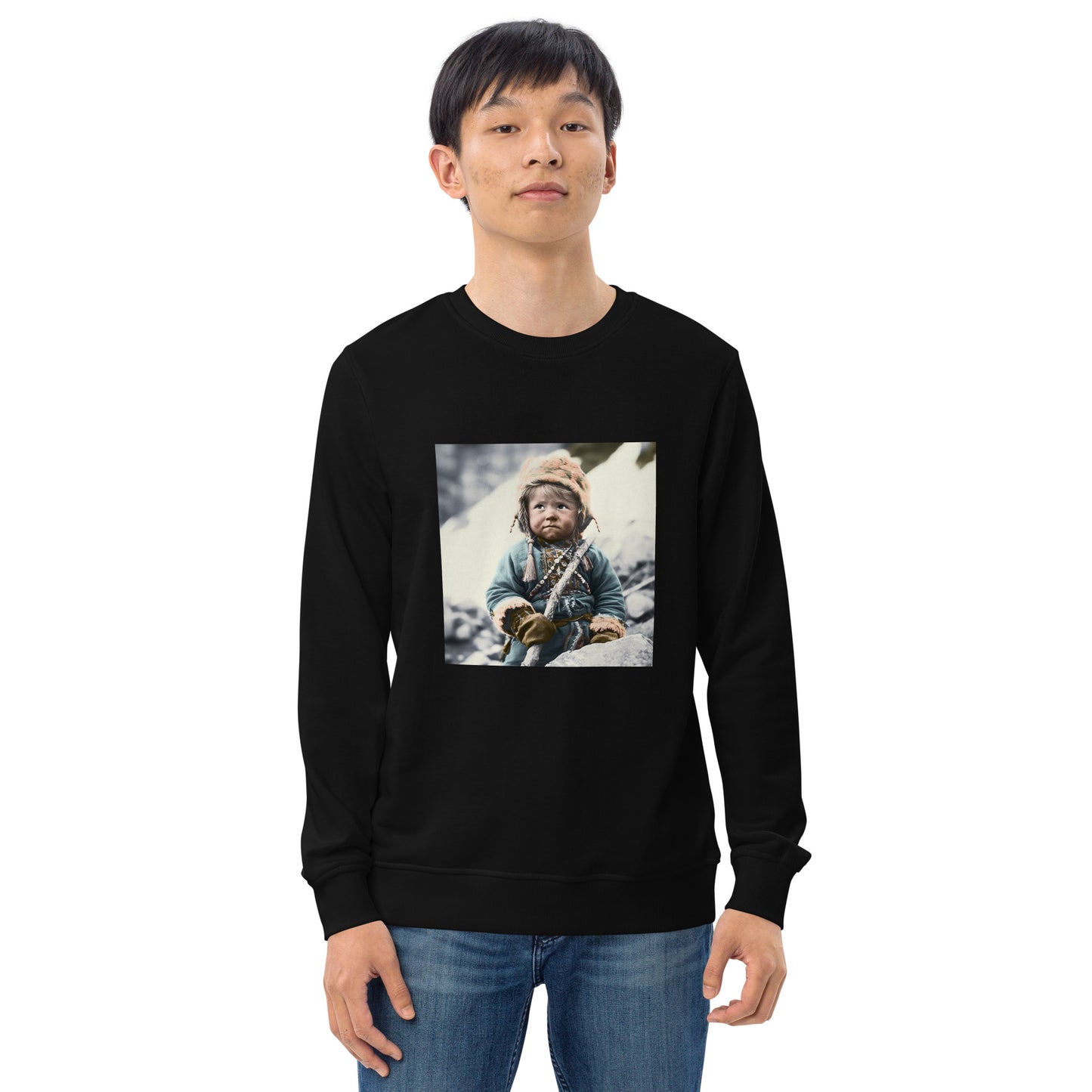 Sweatshirt Unisex / Organic Cotton / Portrait Ötzi Tisenjoch II