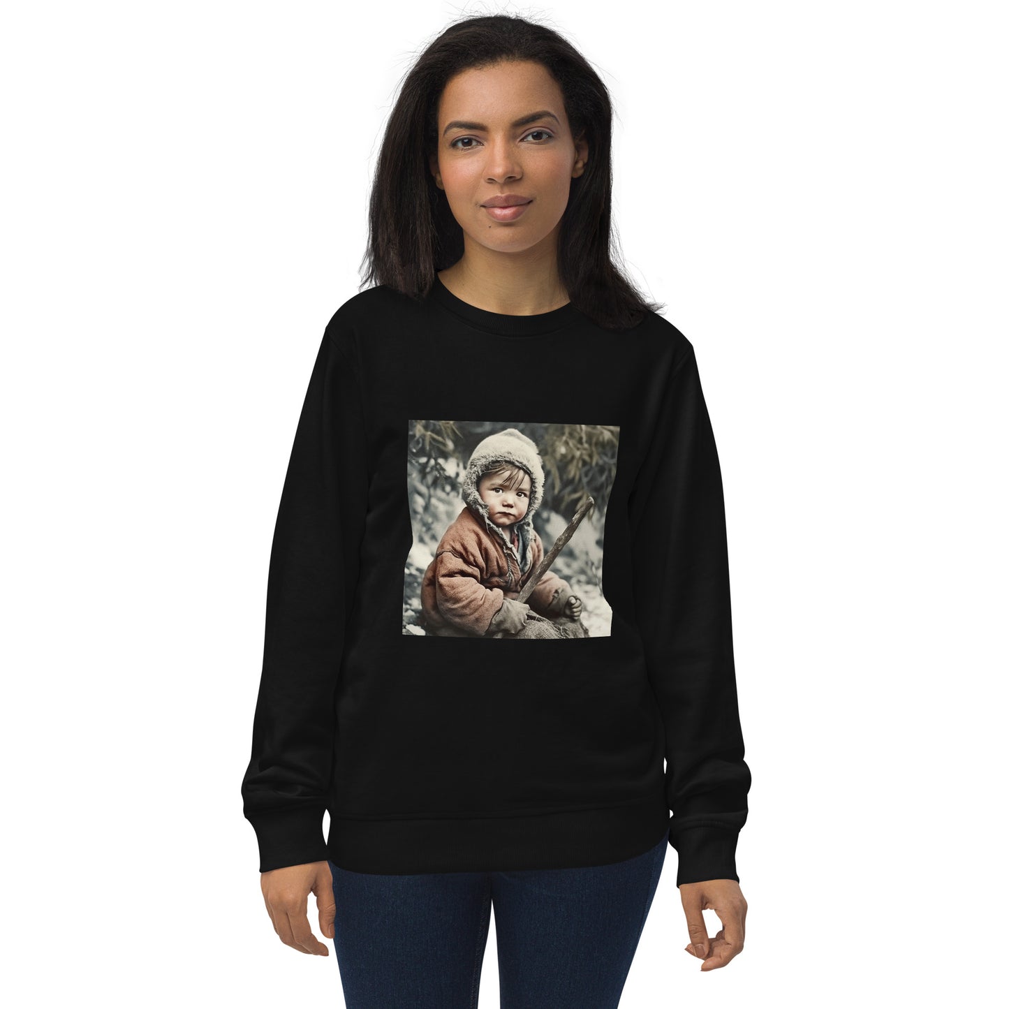 Sweatshirt Unisex / Organic Cotton / Portrait Ötzi Tisenjoch I