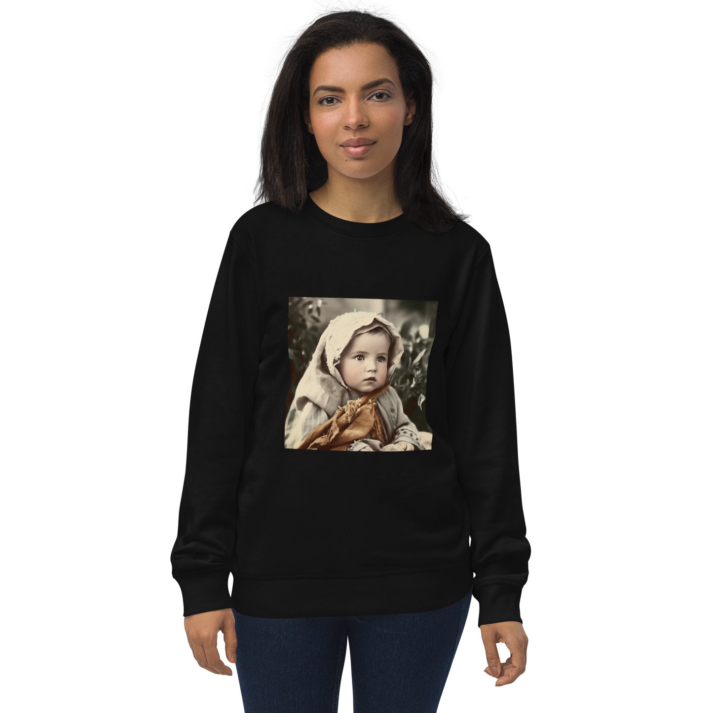 Sweatshirt Unisex / Organic Cotton / Portrait Jesus Nazareth I