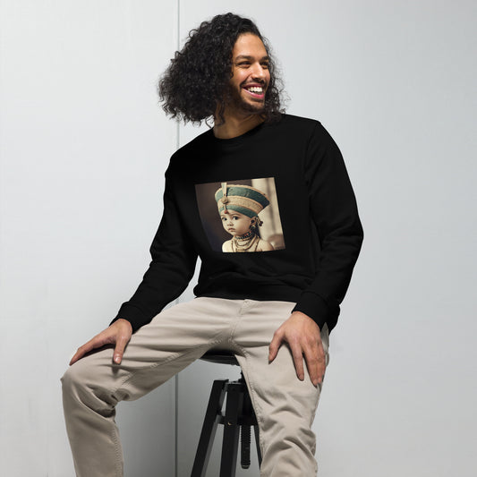 Sweatshirt Unisex / Organic Cotton / Portrait Nefertiti Neferneferuaten I