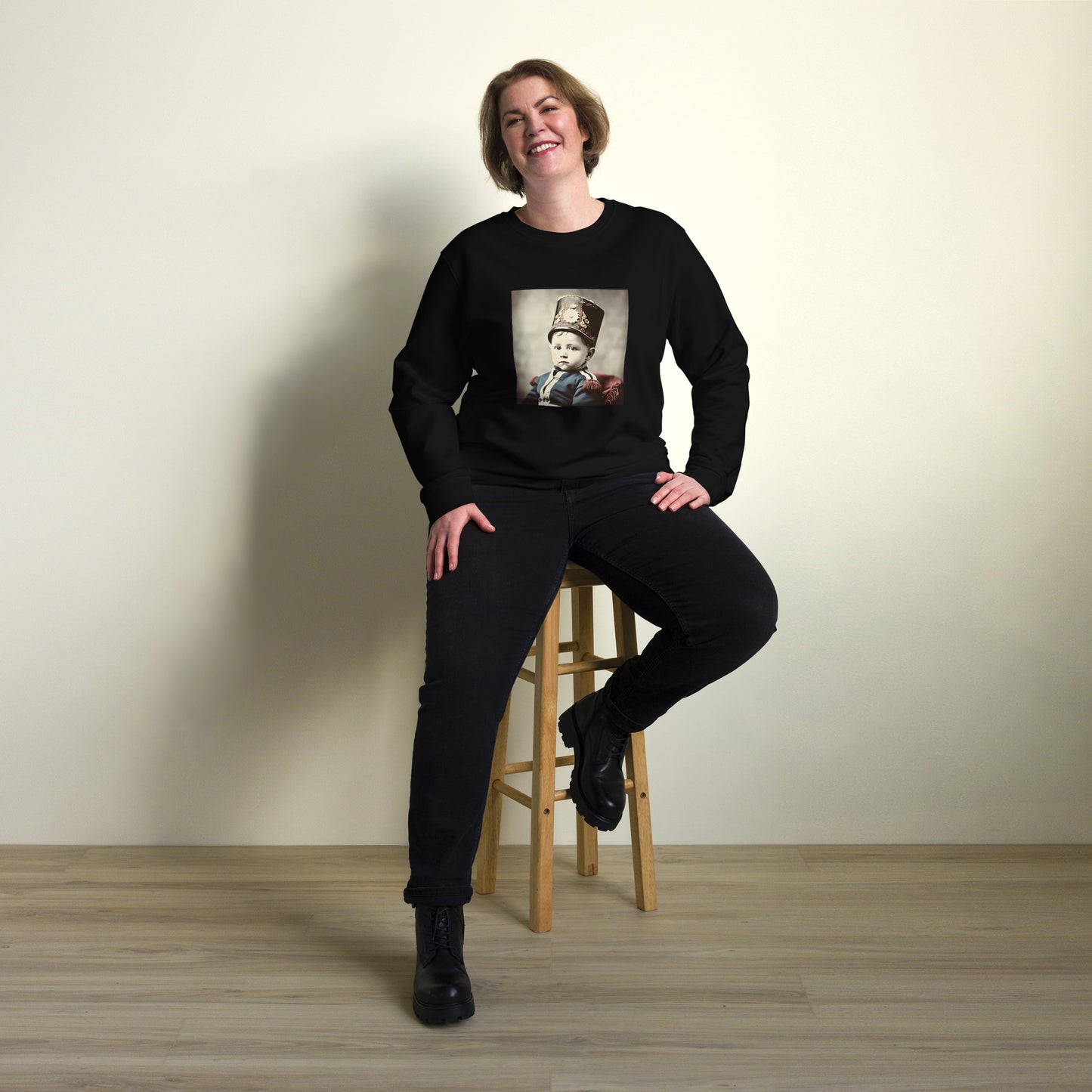 Sweatshirt Unisex / Organic Cotton / Portrait Napoleon Carlo III